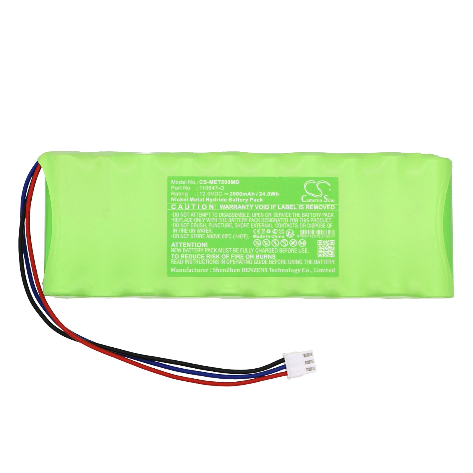 Ni-MH, Medical Battery fits Medicaleconet Monitor Compact Type 5o, 12.0V, 2000mAh Medical Cameron Sino Technology Limited