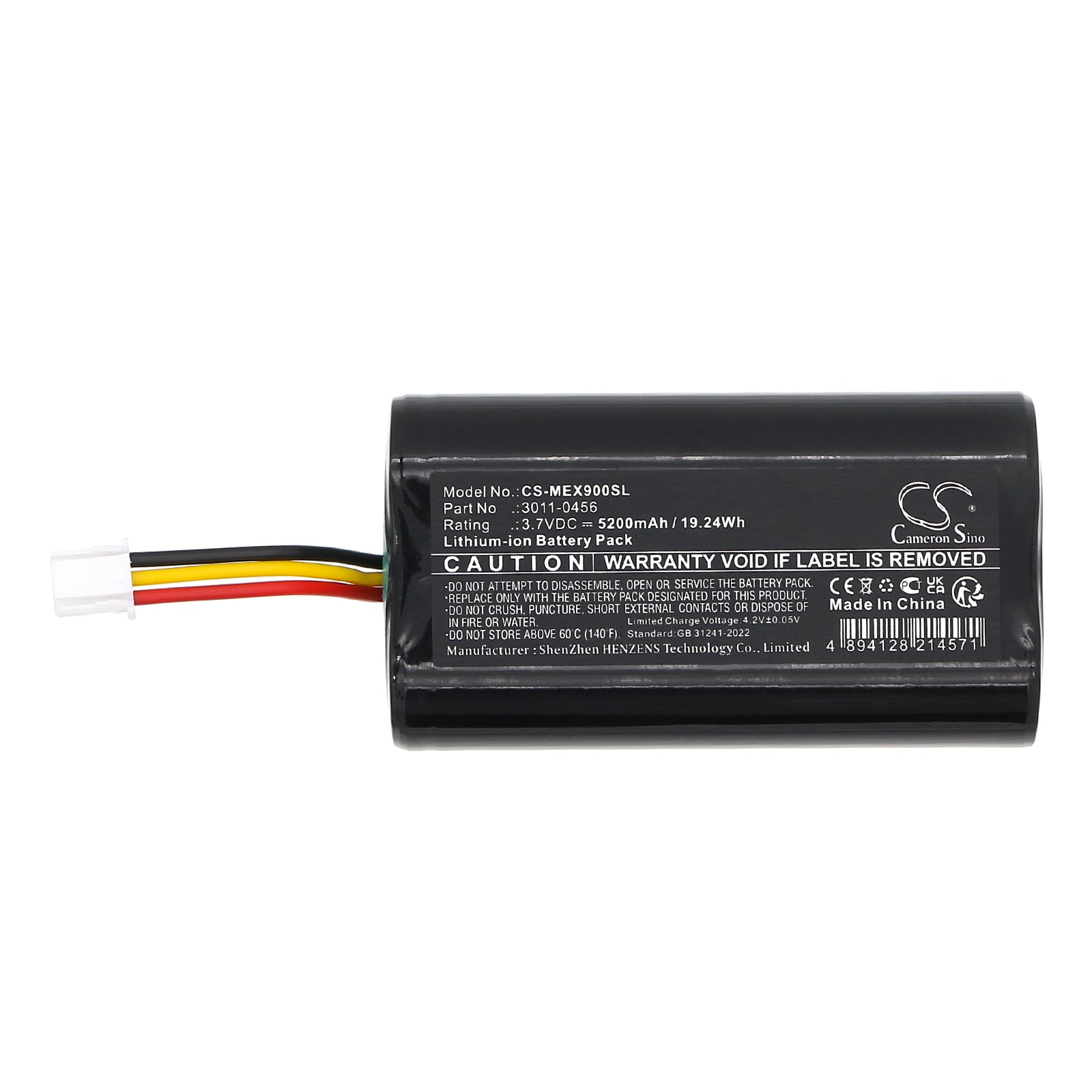 3.7V, Li-ion, 5200mAh, Battery fits Minelab ELITE detectors, Equinox 700, 19.24Wh Equipment, Survey, Test Cameron Sino Technology Limited