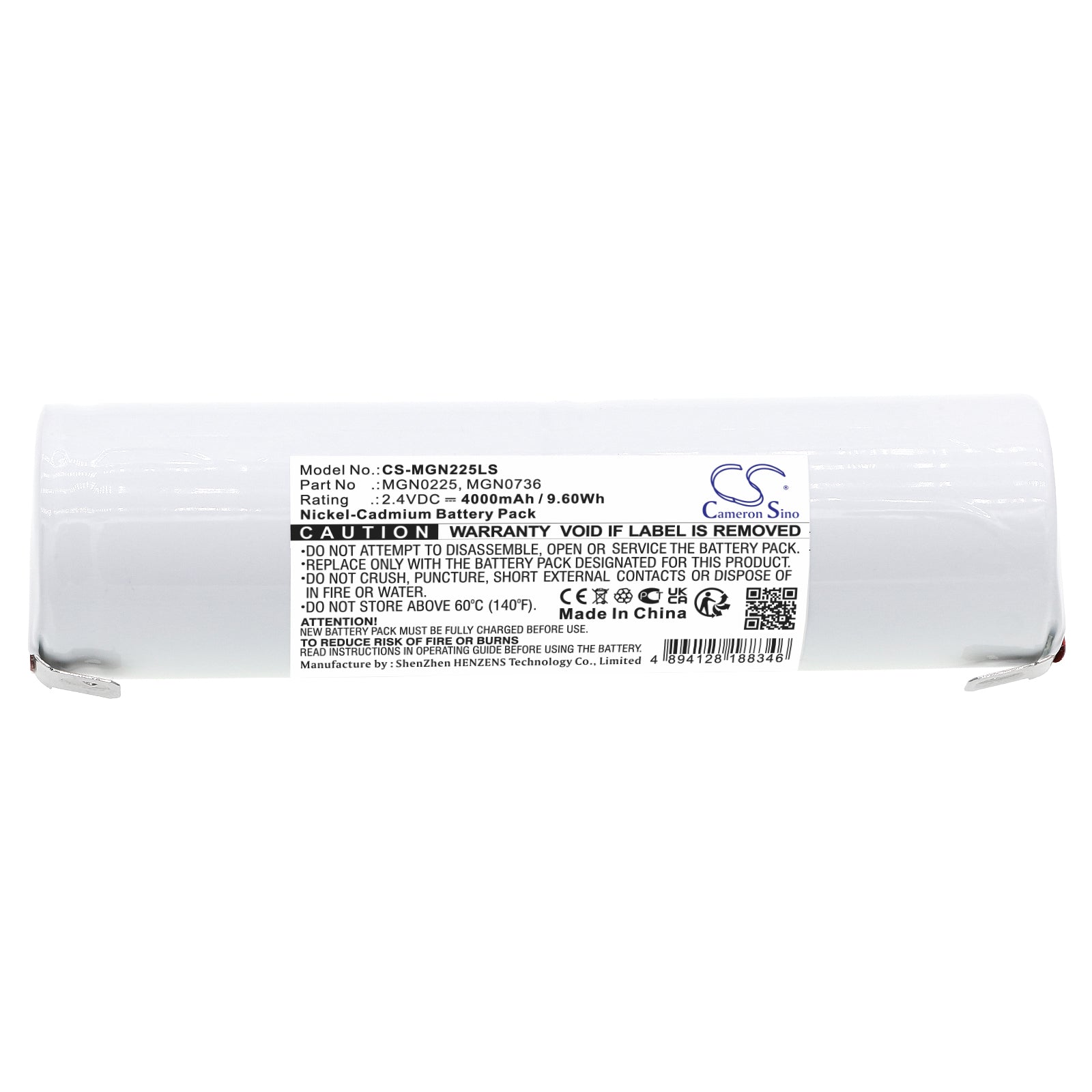 Ni-CD, Emergency Lighting Battery fits Ura 130040, 131199, 2.4V, 4000mAh Emergency Lighting Cameron Sino Technology Limited