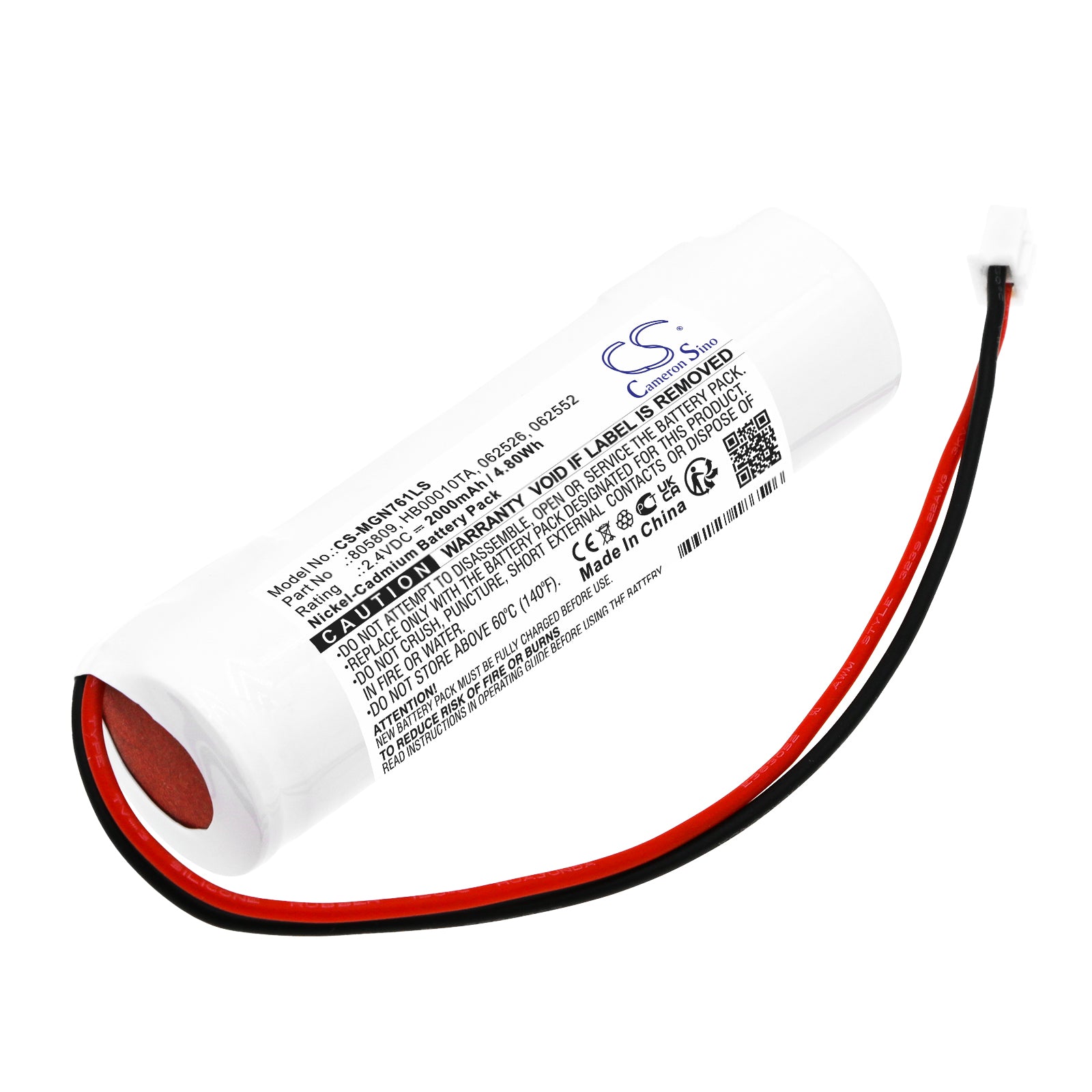 Ni-CD, Emergency Lighting Battery fits Ura 117318, 117319 Security Block, 2.4V, 2000mAh Emergency Lighting Cameron Sino Technology Limited