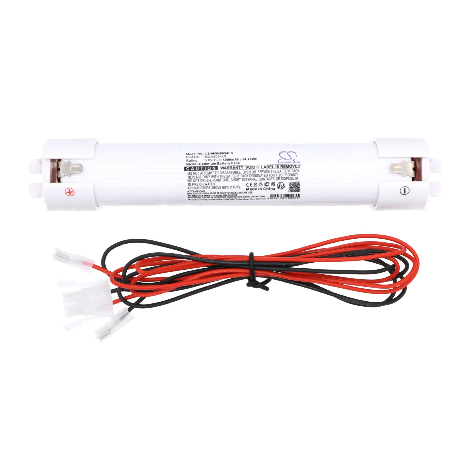 Ni-CD, Emergency Lighting Battery fits Cameron Sino Technologies, 3.6V, 4000mAh Emergency Lighting Cameron Sino Technology Limited