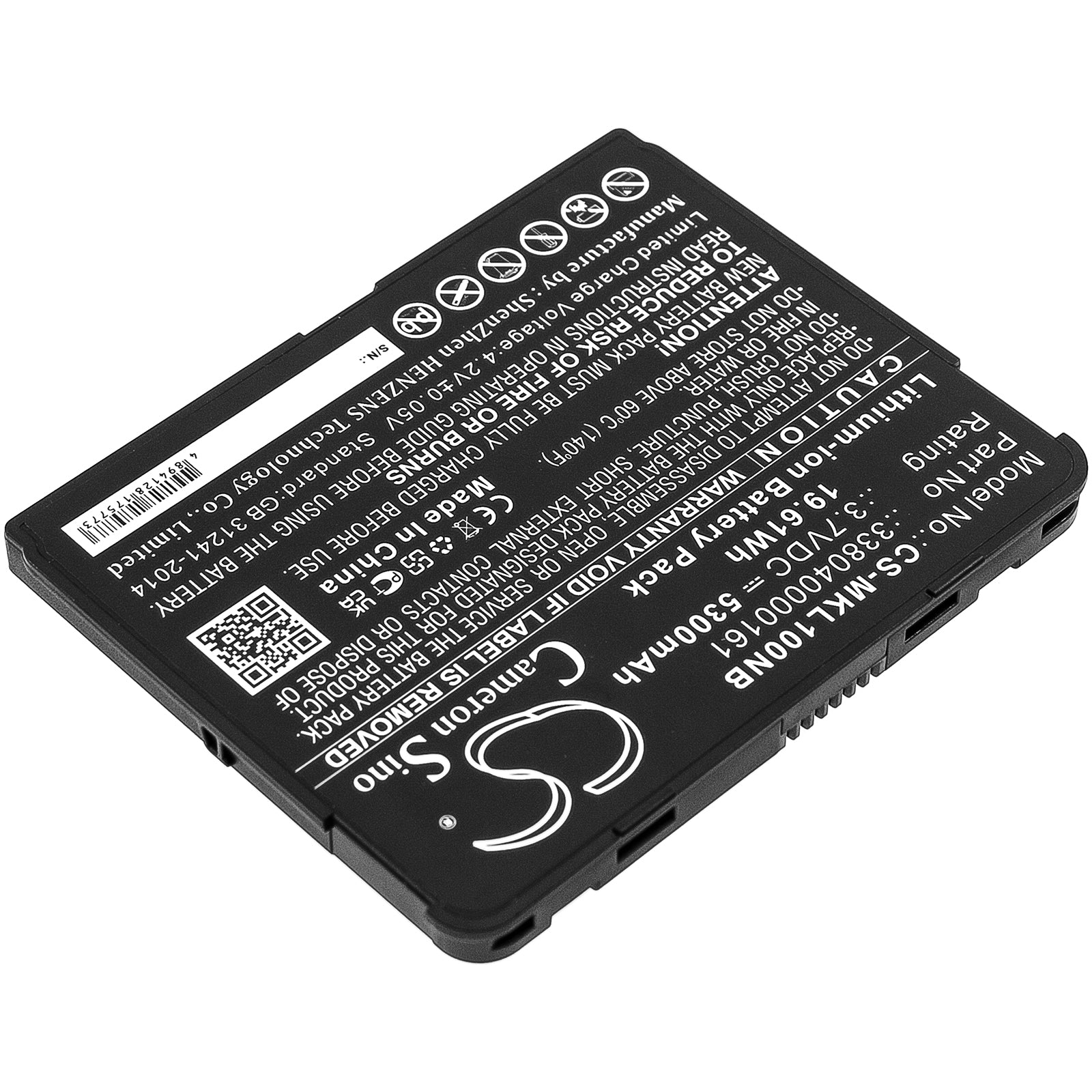 3.7V, Li-Polymer, 5300mAh, Battery fits Matic MioWork L1000, MioWork L1040, 19.61Wh Tablet Cameron Sino Technology Limited