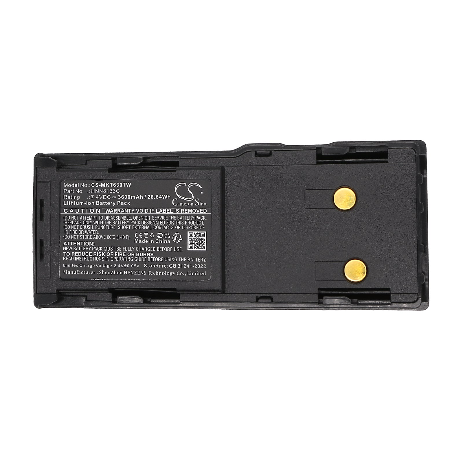 7.4V, Li-ion, 3600mAh, Battery fits Motorola CP250, CP450, 26.64Wh Two-Way Radio Cameron Sino Technology Limited