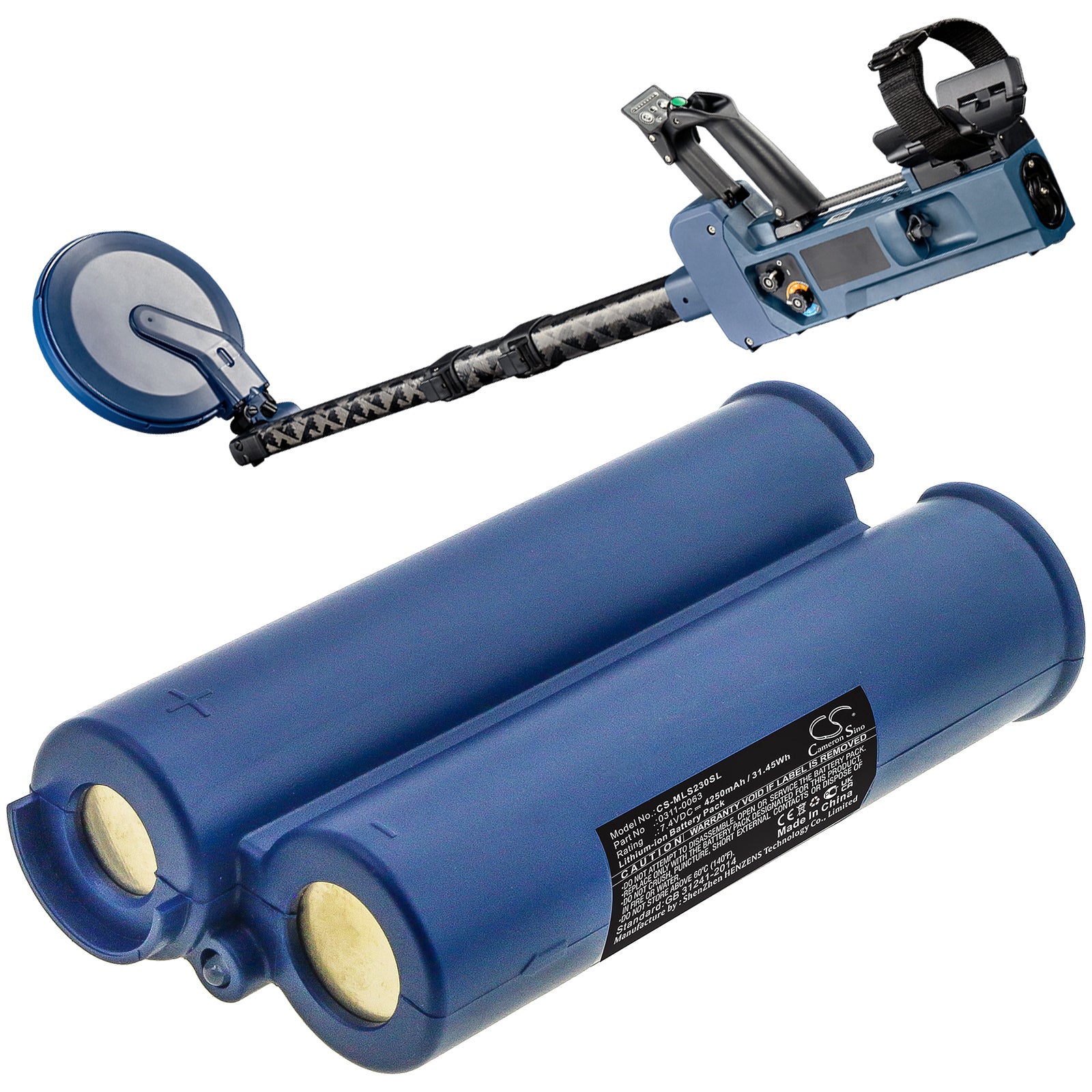 Li-ion, Equipment, Survey, Test Battery fits Minelab Sdc2300, 7.4V, 4250mAh Equipment, Survey, Test Cameron Sino Technology Limited