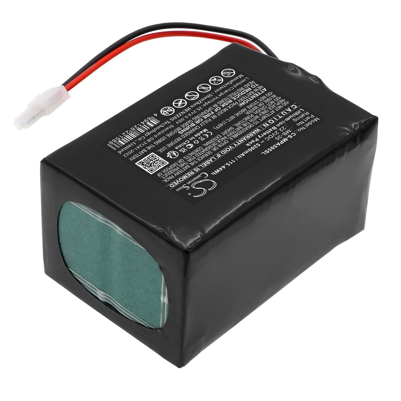 22.2V, Li-ion, 5200mAh, Battery fits Mipro MA-505, MA-505 Portable Wireless PA System, 115.44Wh Speaker Cameron Sino Technology Limited