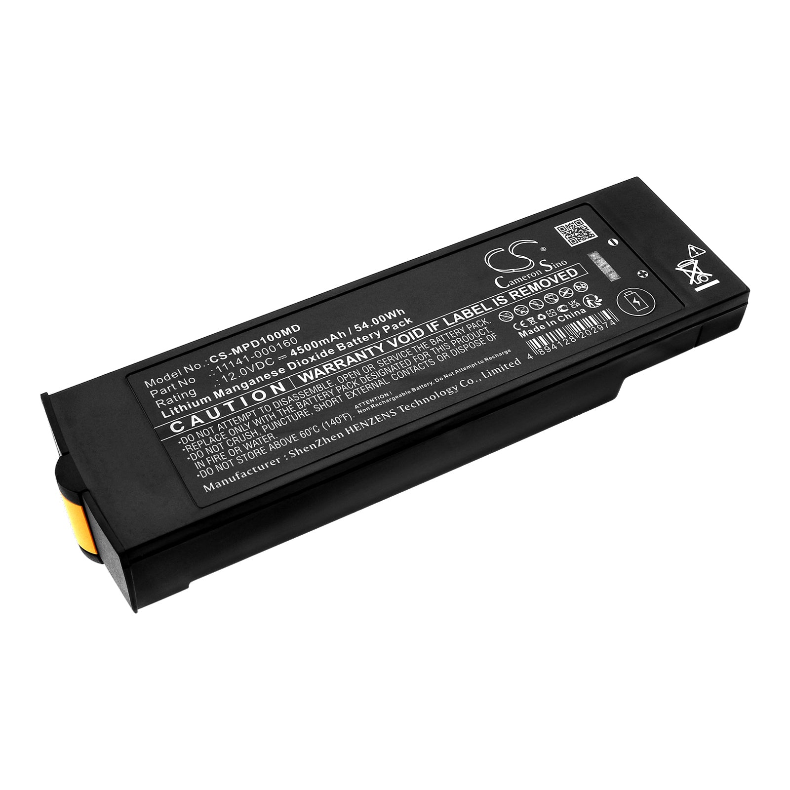 Li-MnO2, Medical Battery fits Medtronic Lp1000, Physio-control Lifepak 1000, 12.0V, 4500mAh Medical Cameron Sino Technology Limited