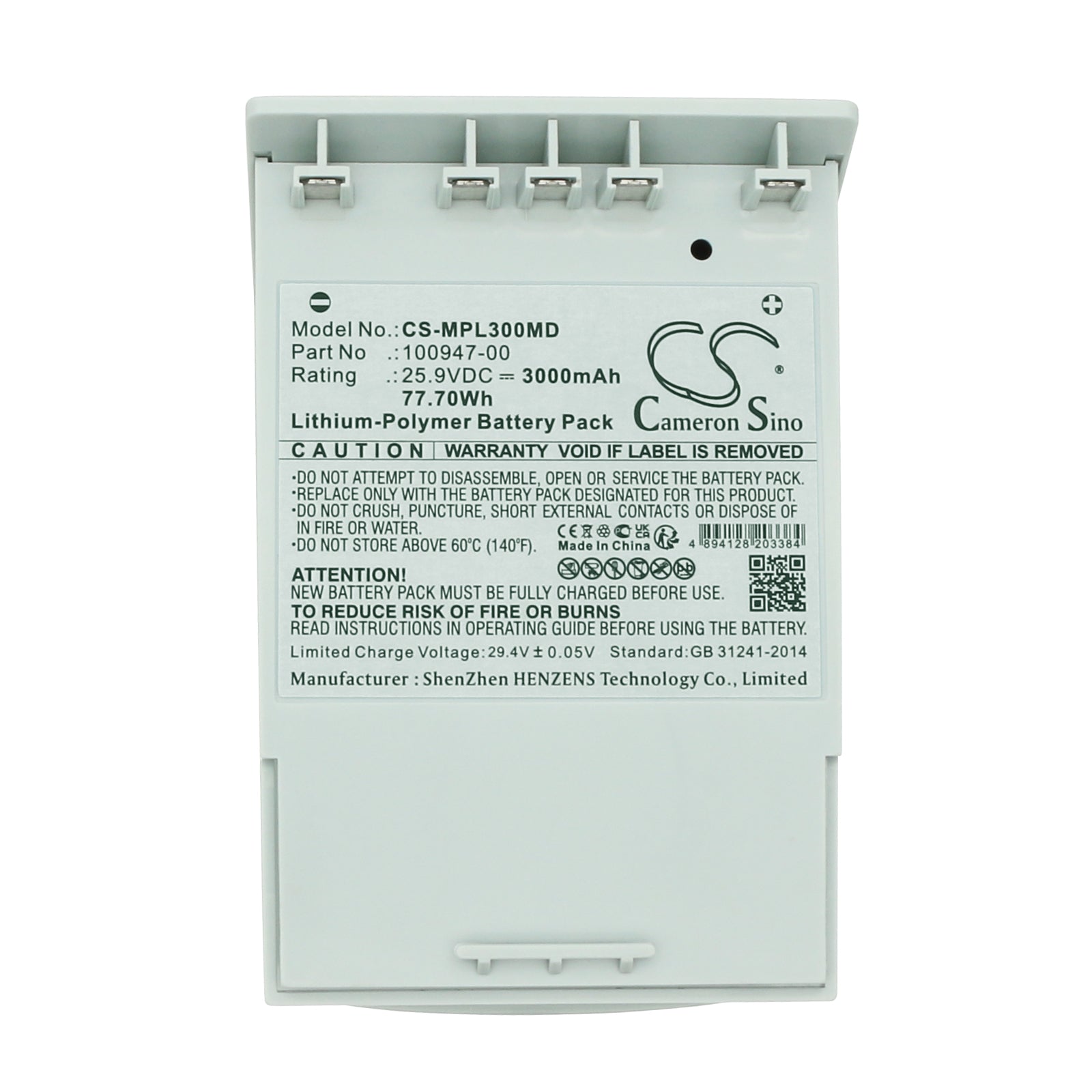 Li-Polymer, Medical Battery fits Physio-control Lucas 2, Lucas 3, 25.9V, 3000mAh Medical Cameron Sino Technology Limited