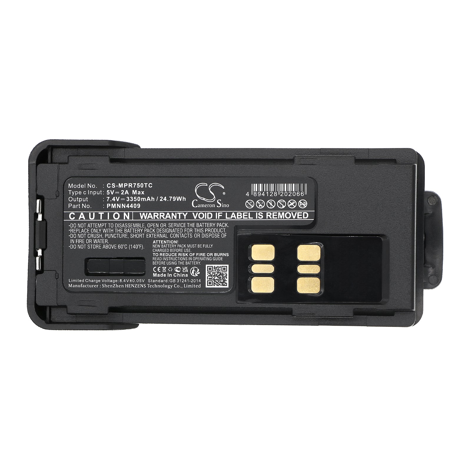Li-ion, Two-Way Radio Battery fits Motorola Apx2000, Apx3000, 7.4V, 3350mAh Two-Way Radio Cameron Sino Technology Limited