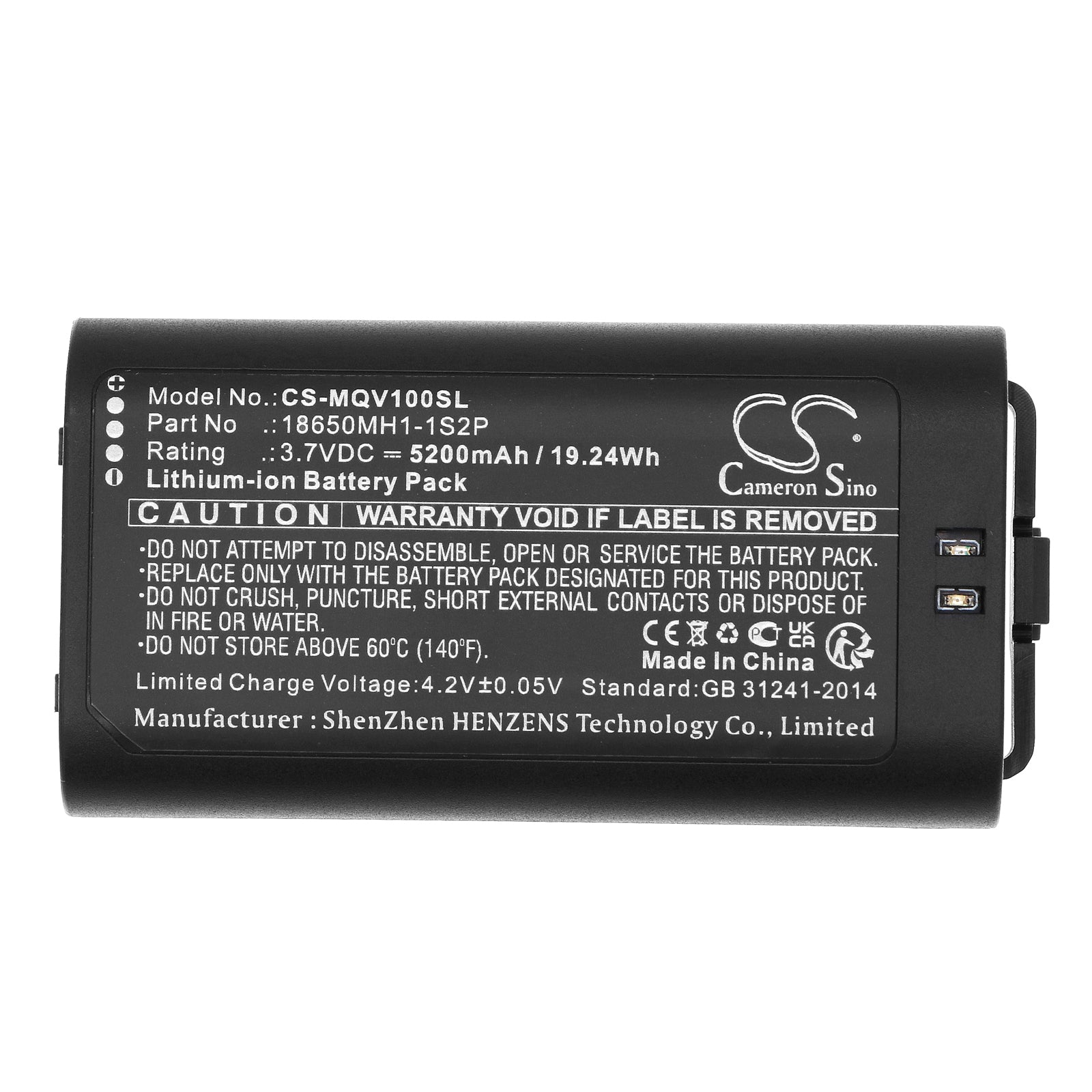Li-ion, Alarm System Battery fits Myq Smart Garage Video Keypad, Vkp1-myq, 3.7V, 5200mAh Alarm System Cameron Sino Technology Limited