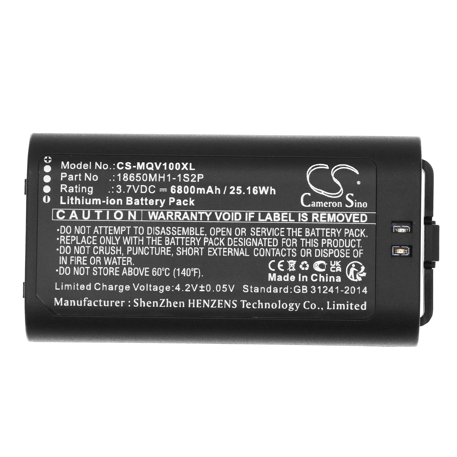 Li-ion, Alarm System Battery fits Myq Smart Garage Video Keypad, Vkp1-myq, 3.7V, 6800mAh Alarm System Cameron Sino Technology Limited
