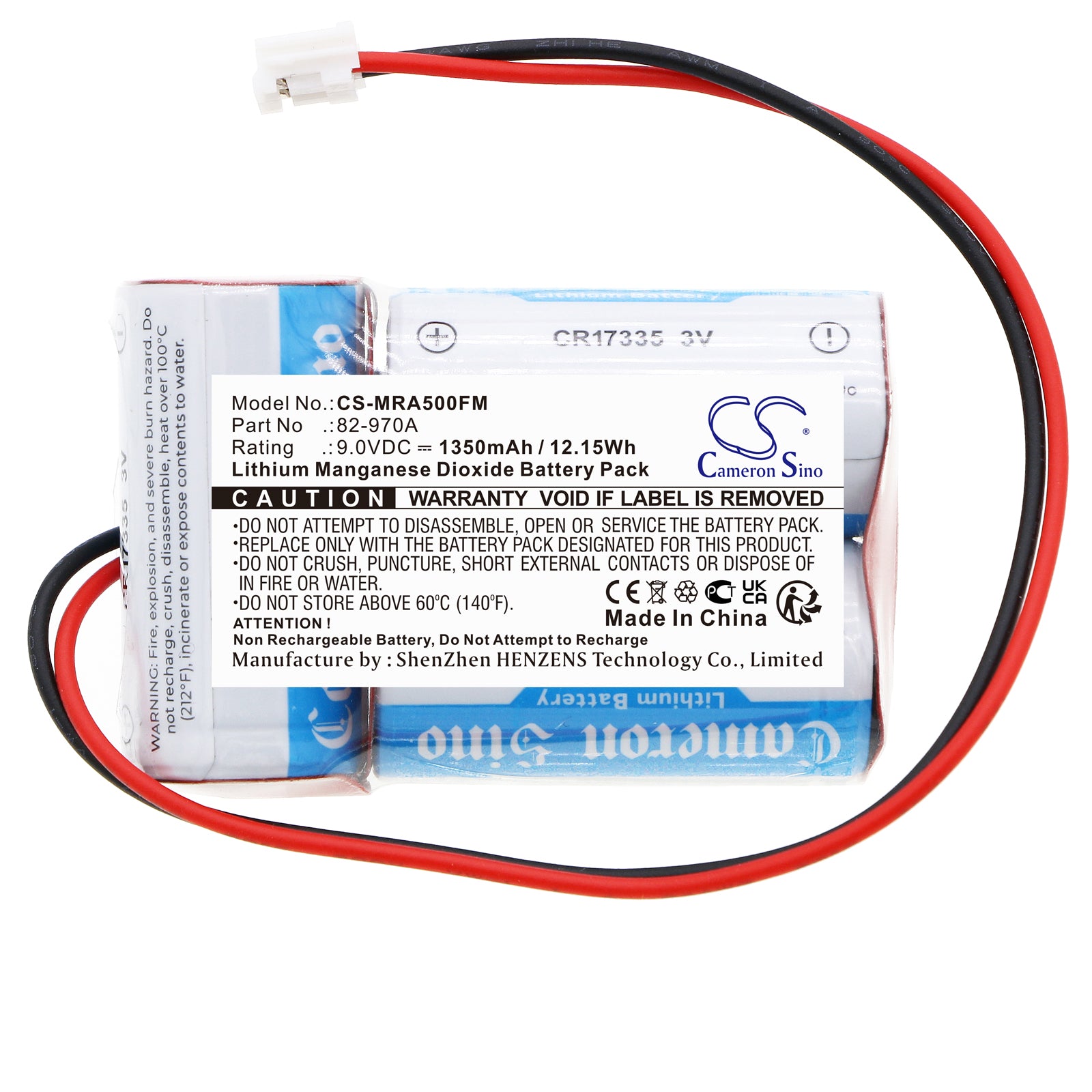 Li-MnO2, Marine Safety & Flotation Devices Battery fits Simrad , Mcmurdo A5, 9.0V, 1350mAh Marine Safety & Flotation Devices Cameron Sino Technology Limited