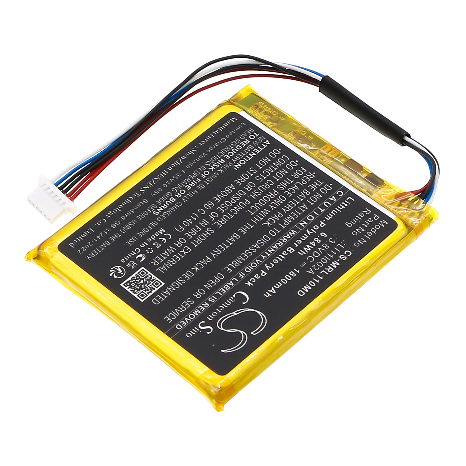 3.8V, Li-Polymer, 1800mAh, Battery fits , 6.84Wh Medical Cameron Sino Technology Limited