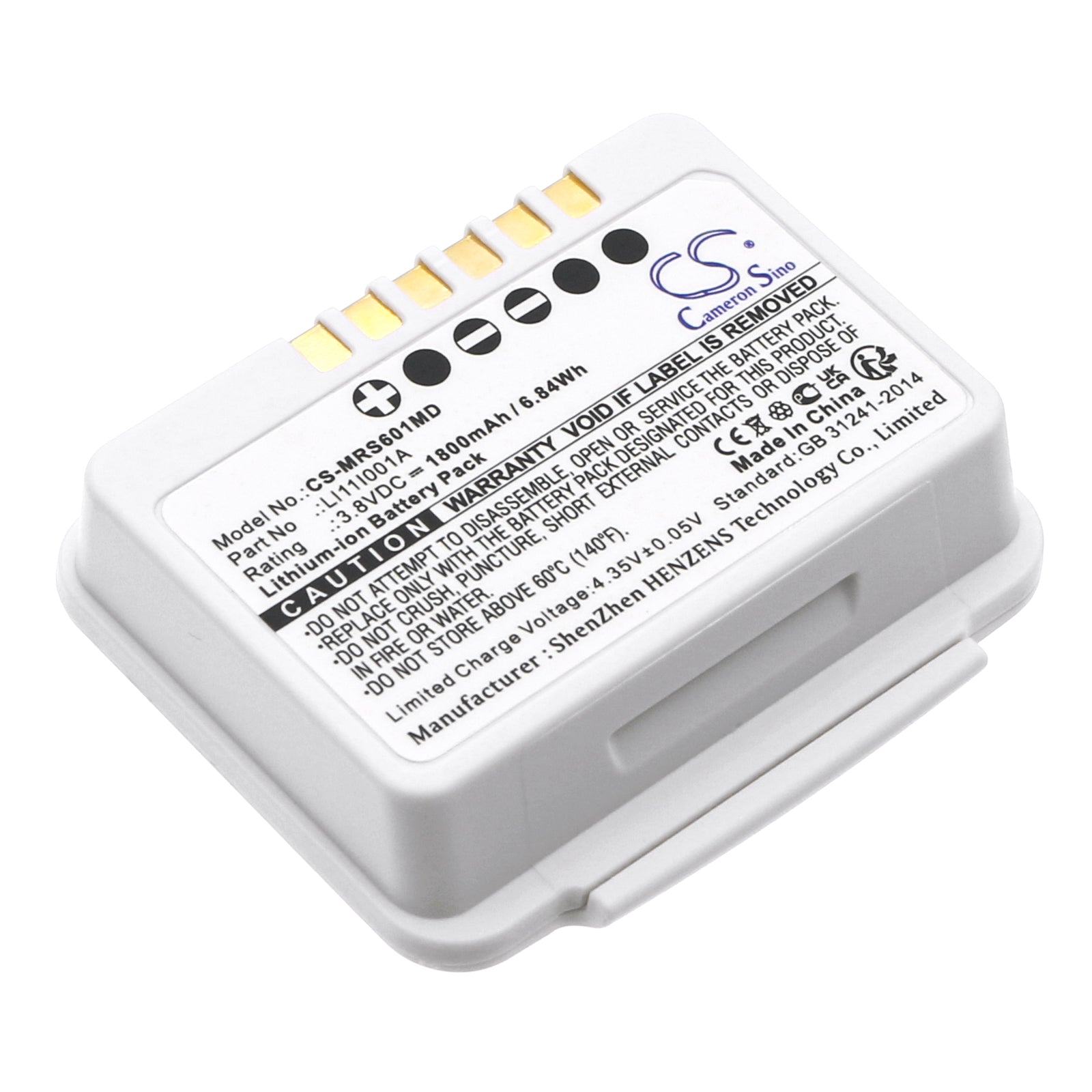 Li-ion, Medical Battery fits Mindray Bp10, Tms-6016, 3.8V, 1800mAh Medical Cameron Sino Technology Limited