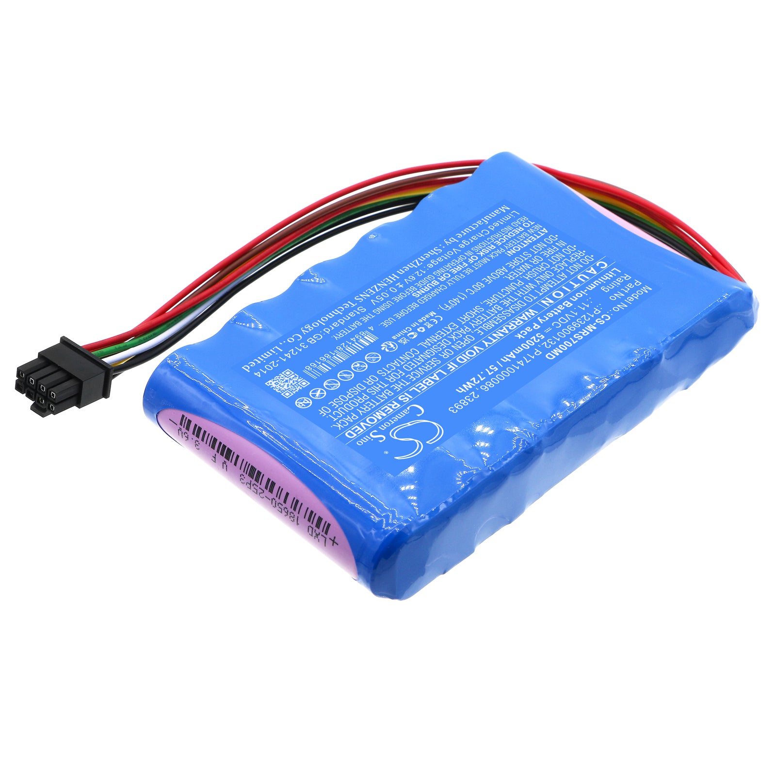 Li-ion, Medical Battery fits Masimo 23893, Rds7, 11.1V, 5200mAh Medical Cameron Sino Technology Limited