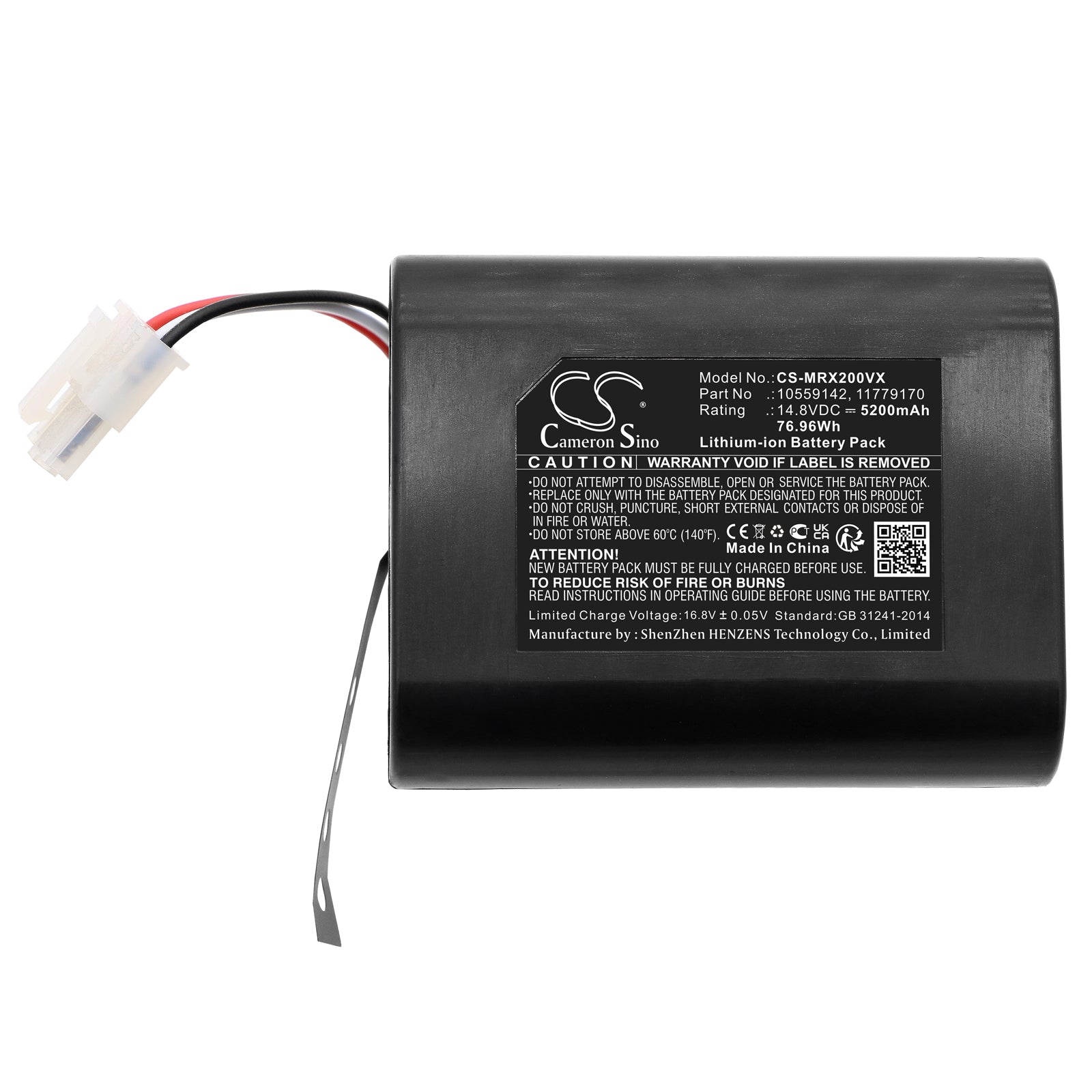 Li-ion, Vacuum Battery fits Miele Scout Rx2, Scout Rx3, 14.8V, 5200mAh Vacuum Cameron Sino Technology Limited