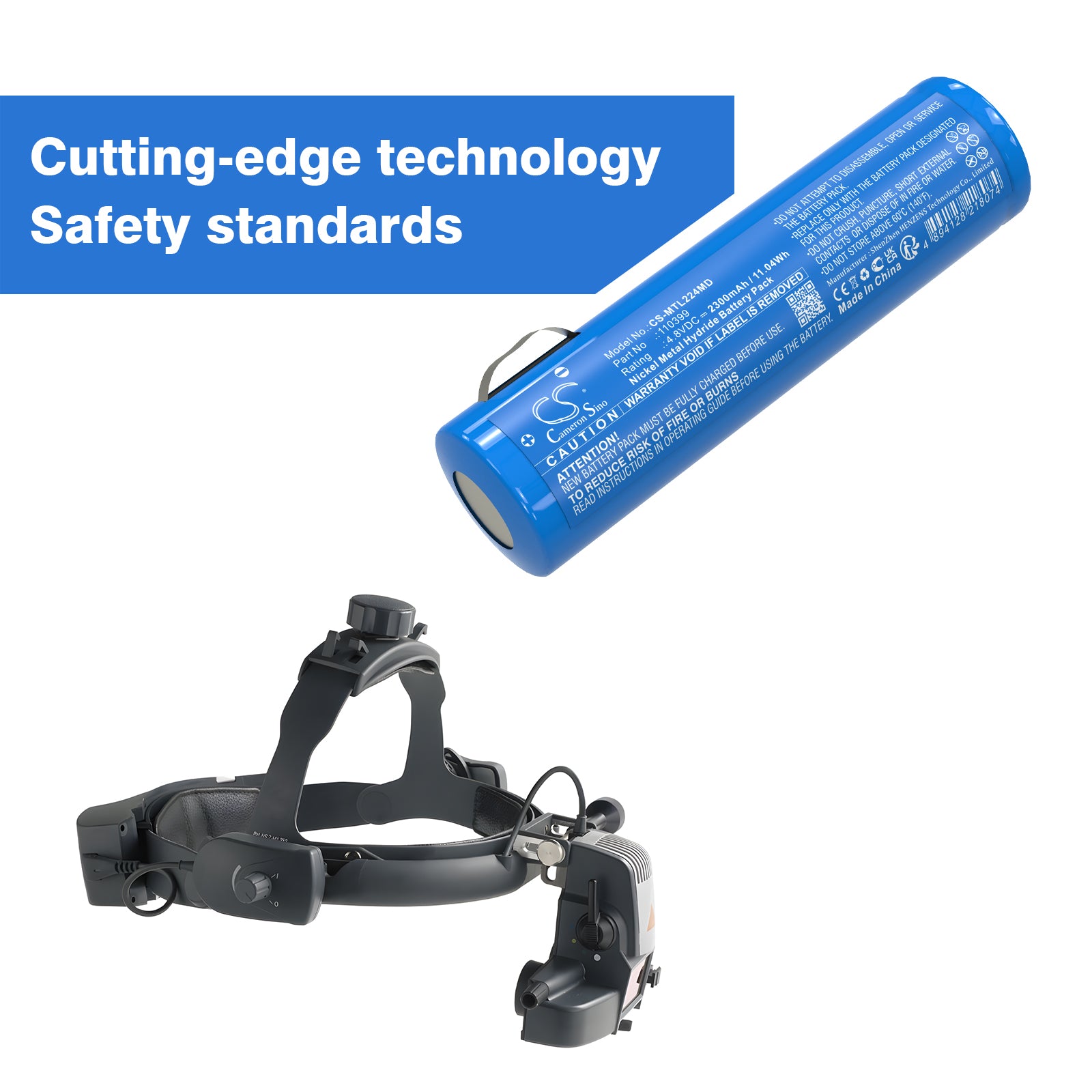 4.8V, Ni-MH, 2300mAh, Battery fits Mentor 22-4501, 22-4505, 11.04Wh Medical Cameron Sino Technology Limited