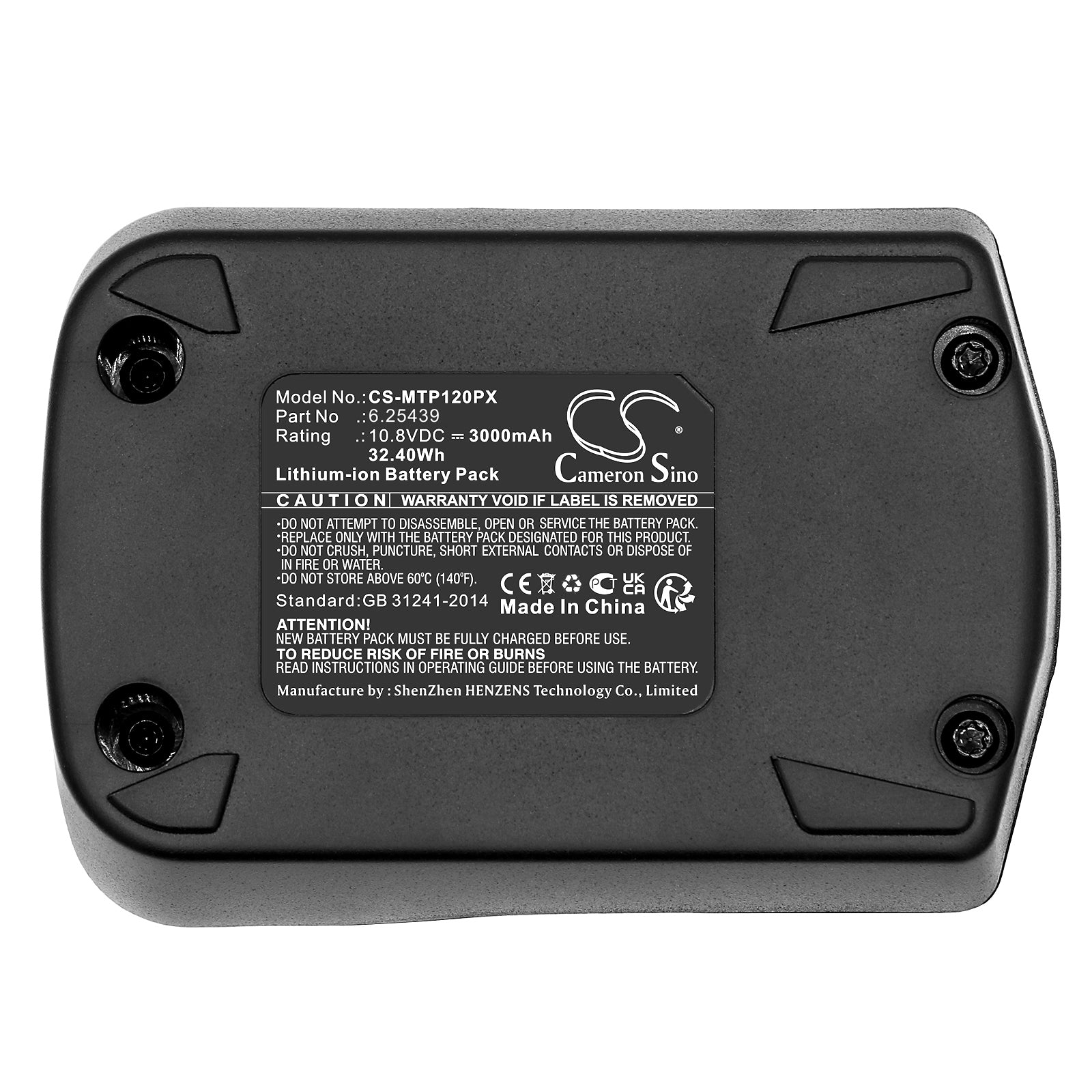 Li-ion, Power Tools Battery fits Metabo Powerimpact 12, Powerled 12, 10.8V, 3000mAh Power Tools Cameron Sino Technology Limited