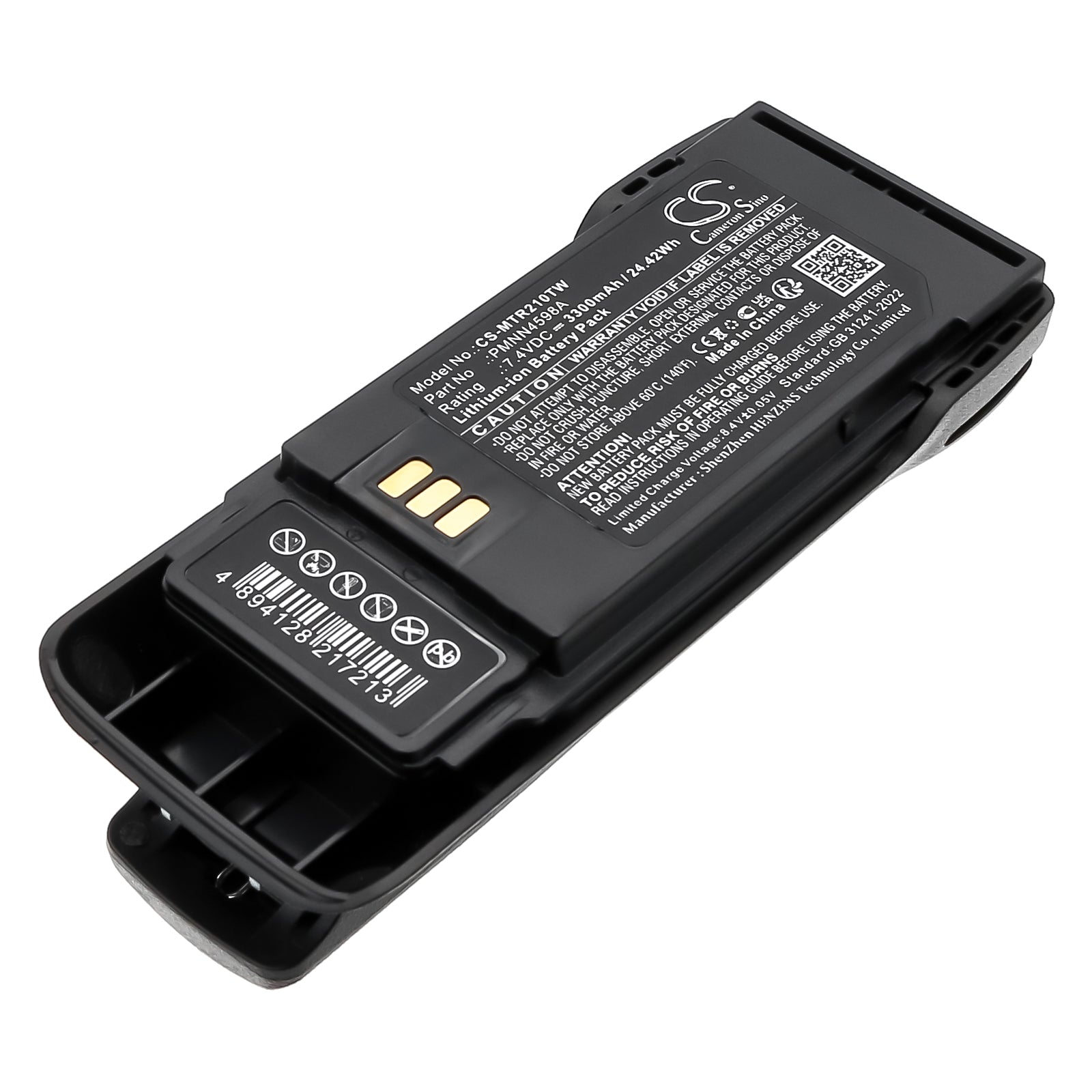 7.4V, Li-ion, 3300mAh, Battery fits Motorola R2, 24.42Wh Two-Way Radio Cameron Sino Technology Limited
