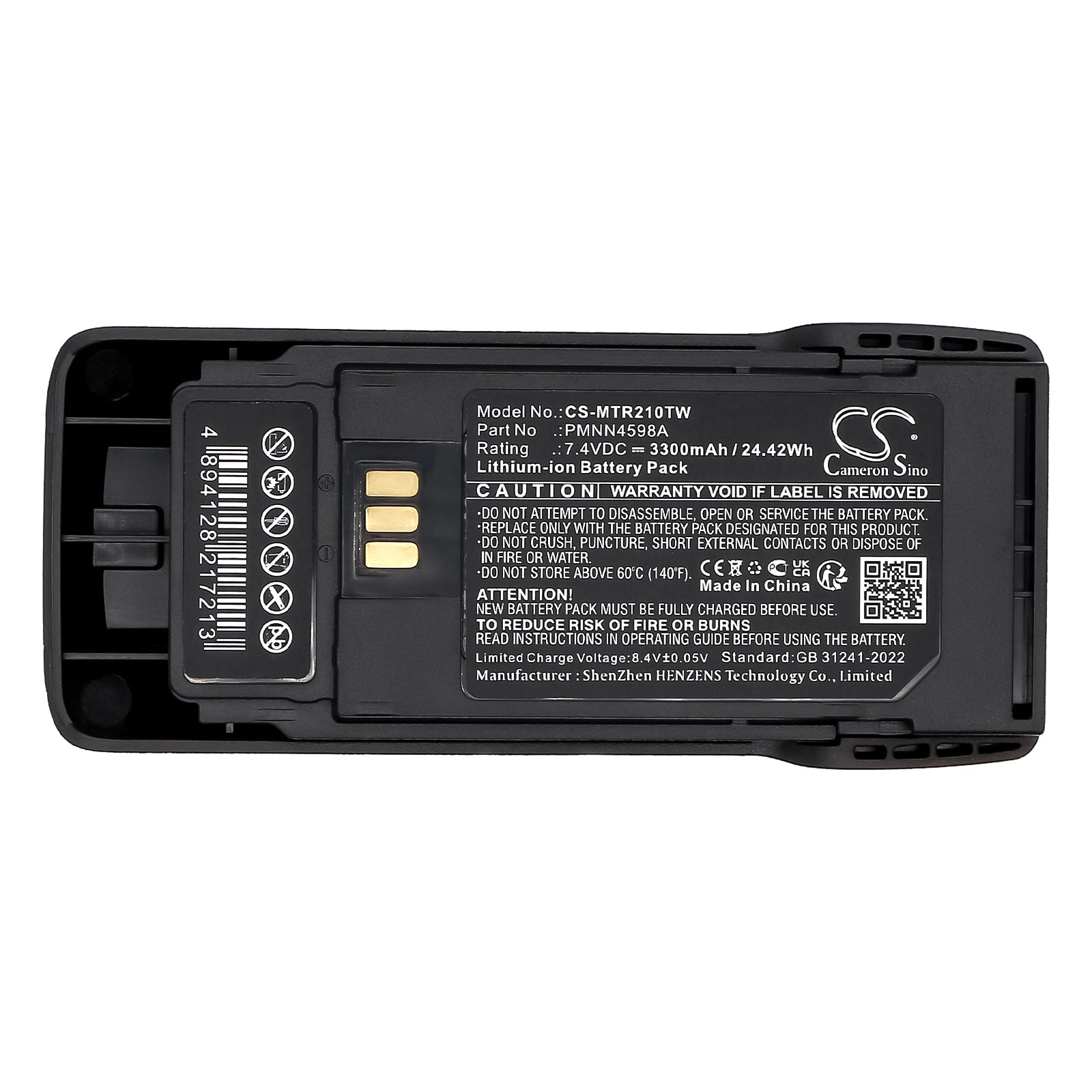 7.4V, Li-ion, 3300mAh, Battery fits Motorola R2, 24.42Wh Two-Way Radio Cameron Sino Technology Limited