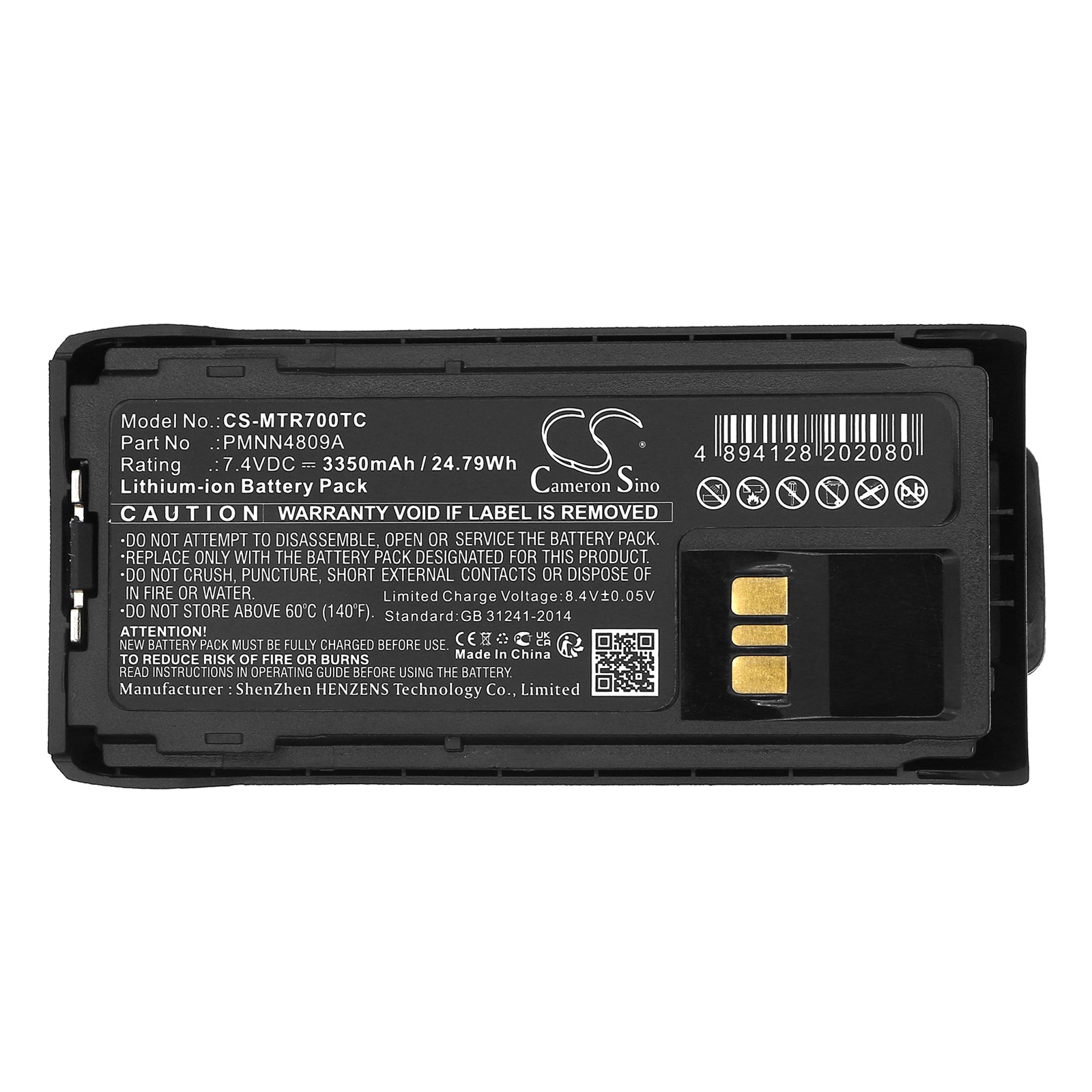 Li-ion, Two-Way Radio Battery fits Motorola R7, R7a, 7.4V, 3350mAh Two-Way Radio Cameron Sino Technology Limited