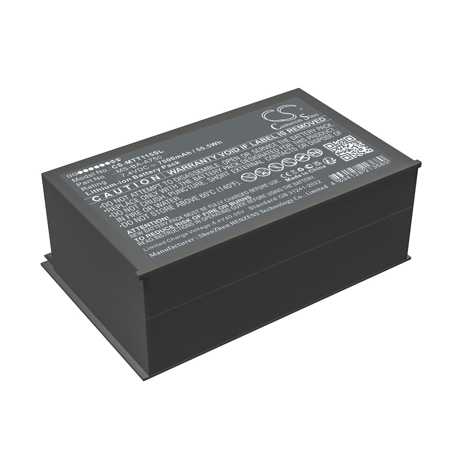 7.4V, Li-ion, 7500mAh, Battery fits Micsig STO1000, STO1000C/E, 55.5Wh Equipment, Survey, Test Cameron Sino Technology Limited