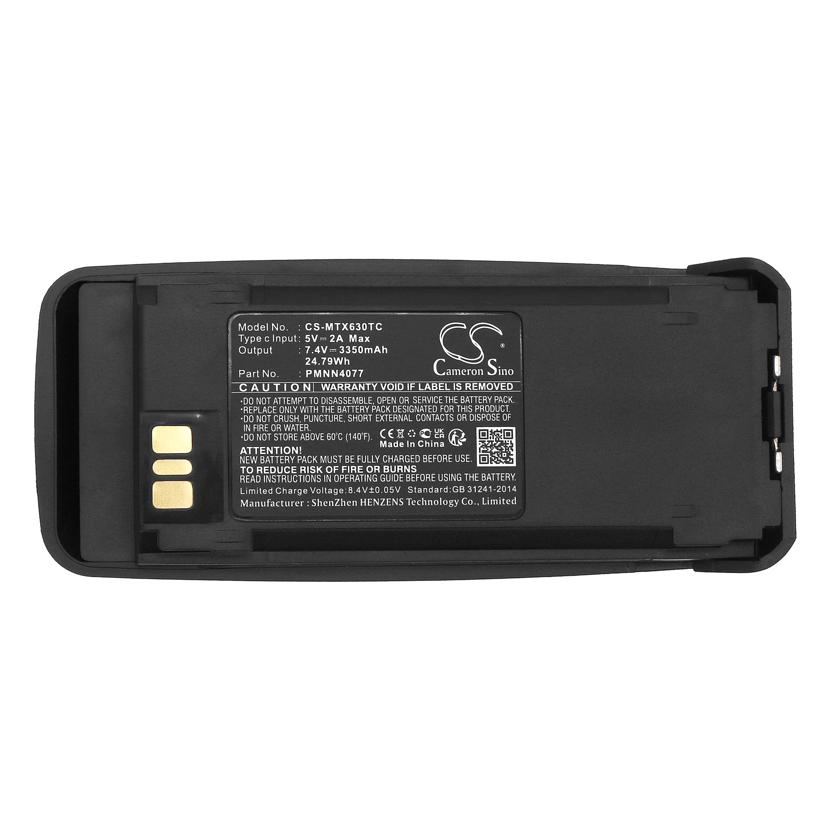 Li-ion, Two-Way Radio Battery fits Vertex Vxd720, Motorola Dgp4150, 7.4V, 3350mAh Two-Way Radio Cameron Sino Technology Limited