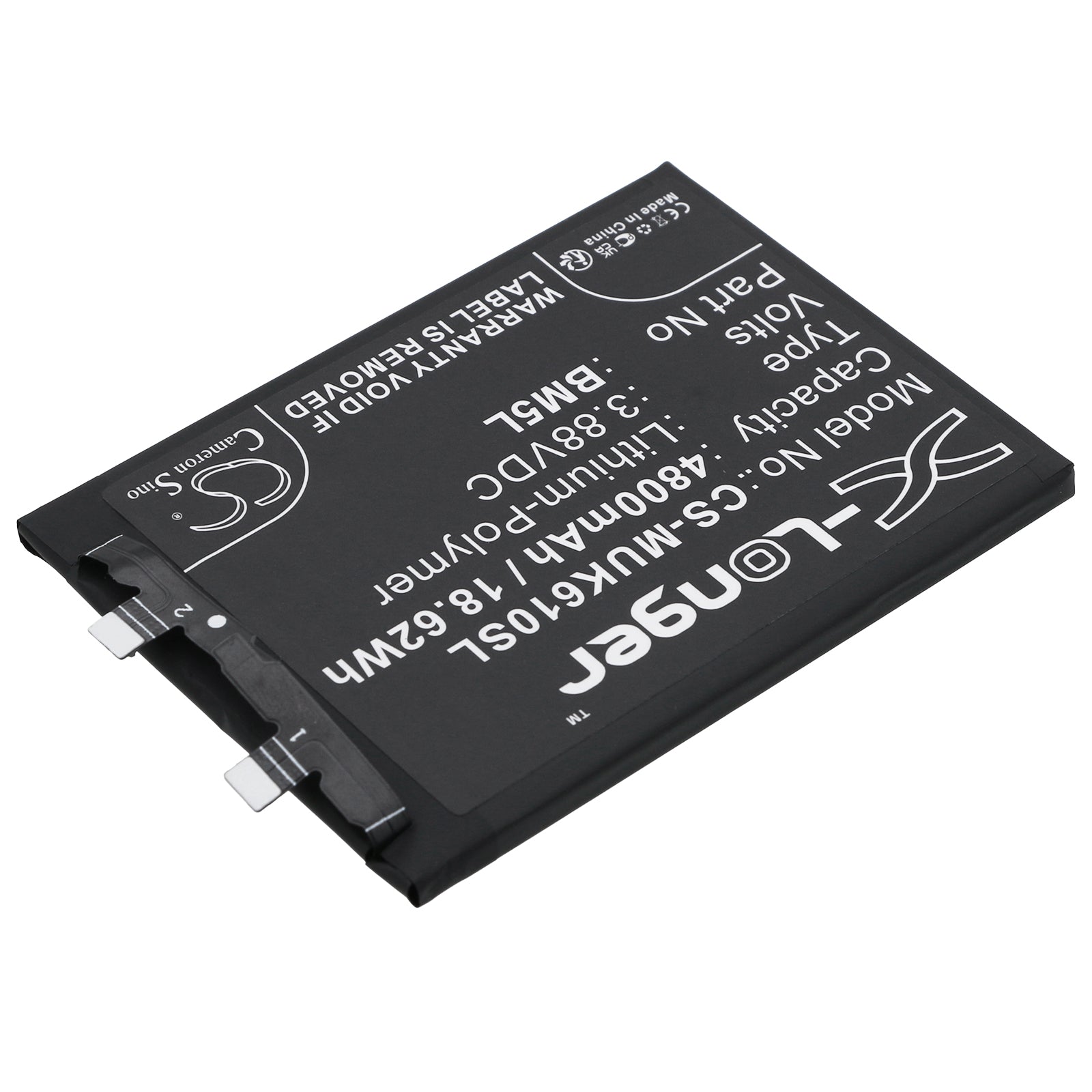 Li-Polymer, Mobile, SmartPhone Battery fits Redmi 22127rk46c, K60 Pro, 3.88V, 4800mAh Mobile, SmartPhone Cameron Sino Technology Limited