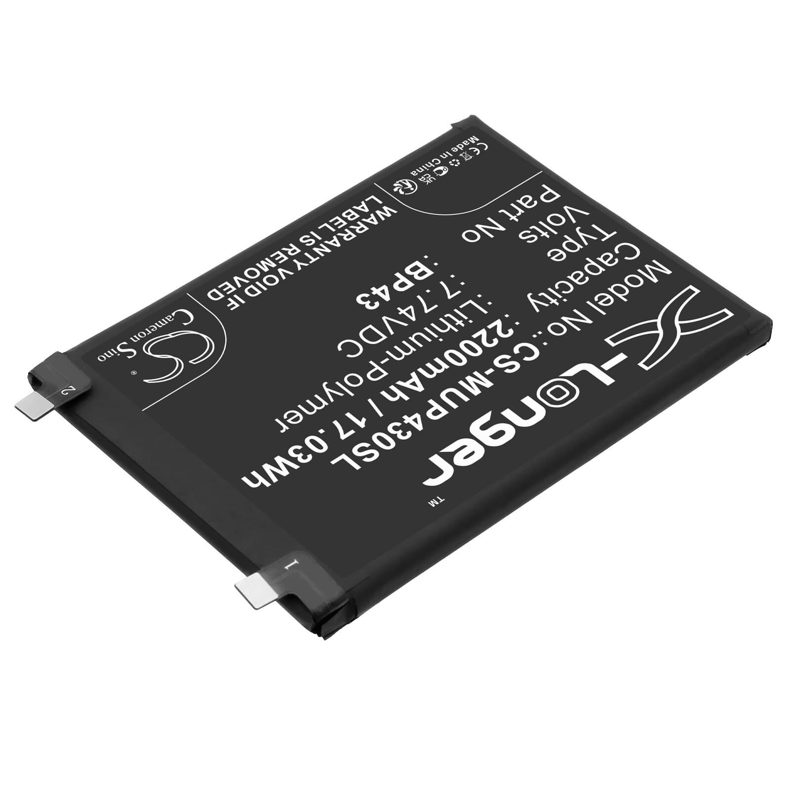 Li-Polymer Battery fits Xiaomi, Mix 4 7.74V, 2200mAh / 17.03Wh Mobile & SmartPhone Cameron Sino Technology Limited
