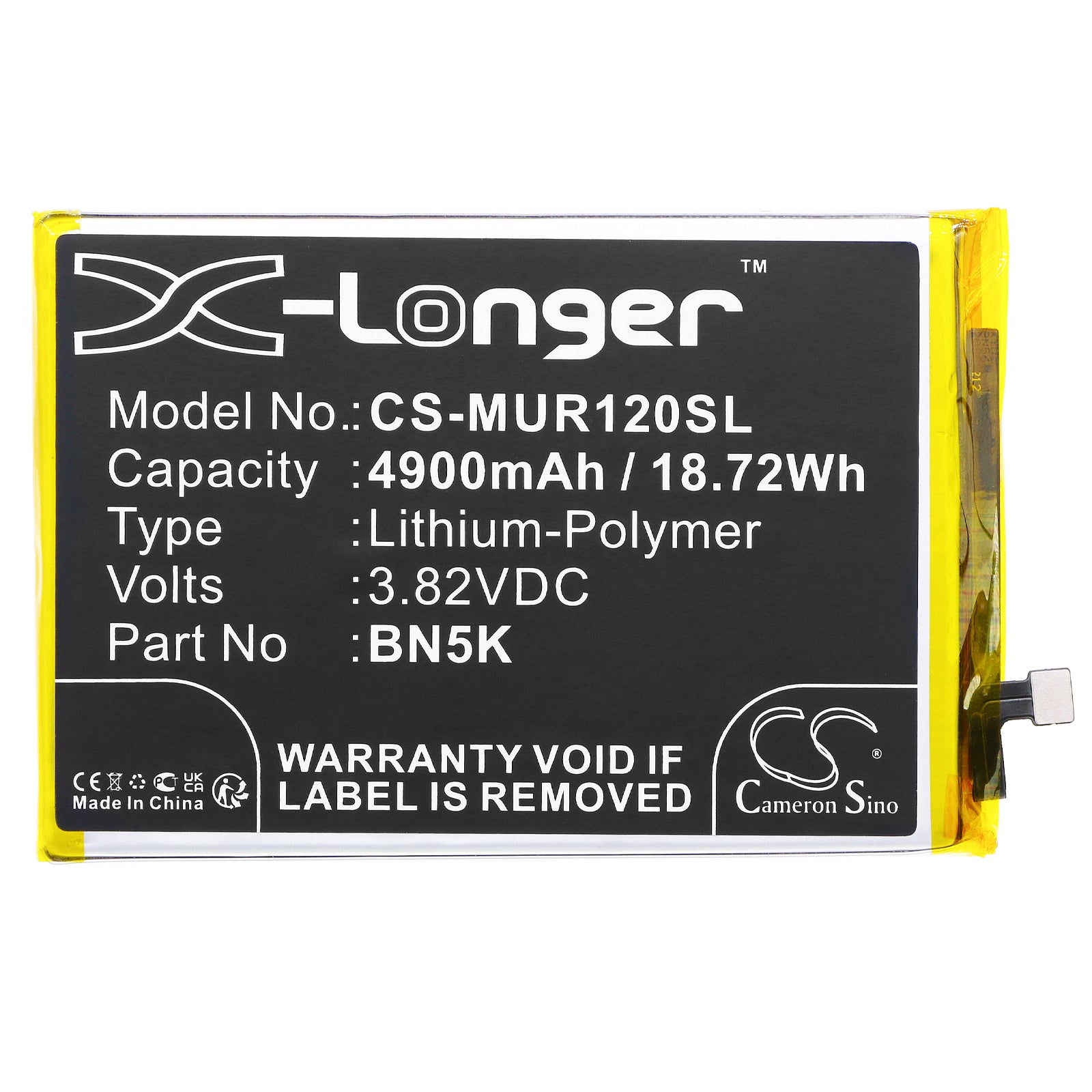 Li-Polymer, Mobile, SmartPhone Battery fits Redmi 11a, 12c, 3.82V, 4900mAh Mobile, SmartPhone Cameron Sino Technology Limited