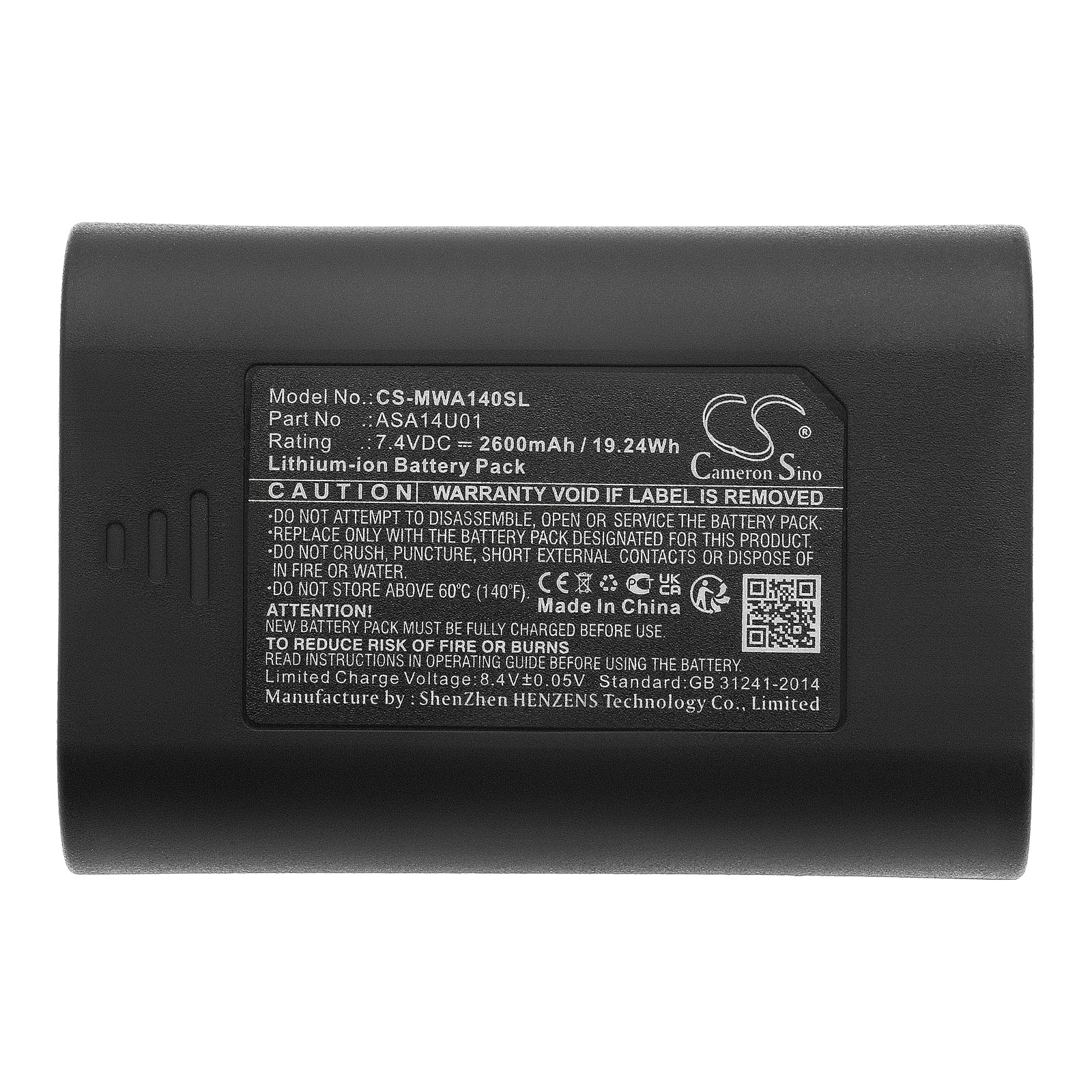Li-ion, Heated Clothes Battery fits Mobile Warming Fieldsheer, Gloves, 7.4V, 2600mAh Heated Clothes Cameron Sino Technology Limited