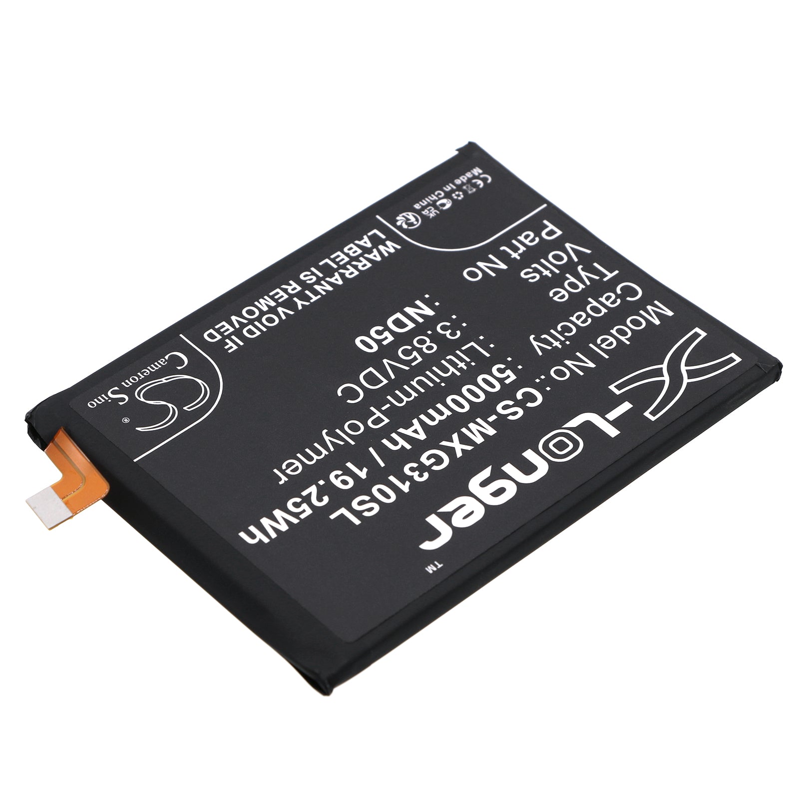 Li-Polymer, Mobile, SmartPhone Battery fits Motorola G62 5g, Moto G31, 3.85V, 5000mAh Mobile & SmartPhone Cameron Sino Technology Limited