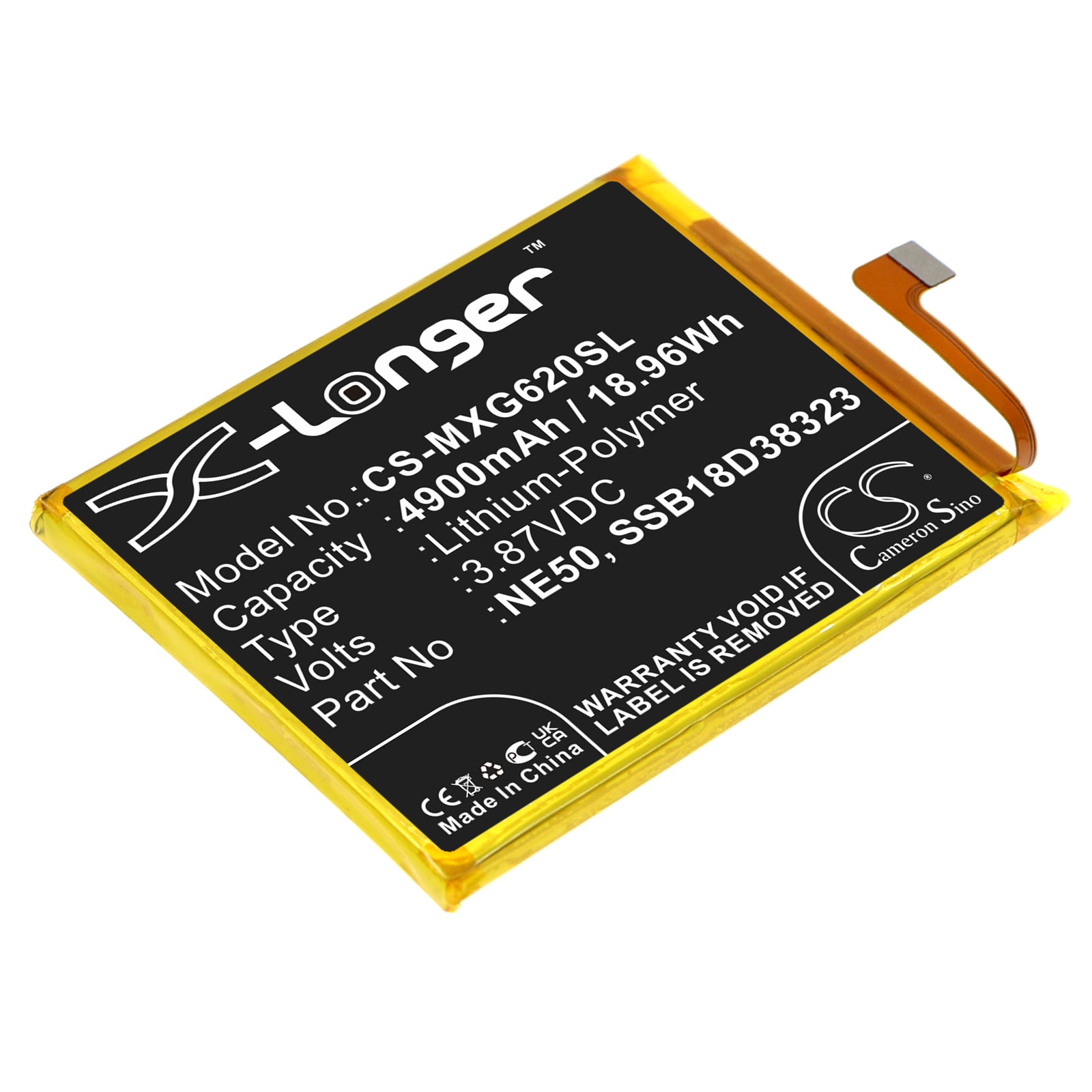 Li-Polymer, Mobile, SmartPhone Battery fits Motorola Moto G52, Moto G82, 3.87V, 4900mAh Mobile & SmartPhone Cameron Sino Technology Limited