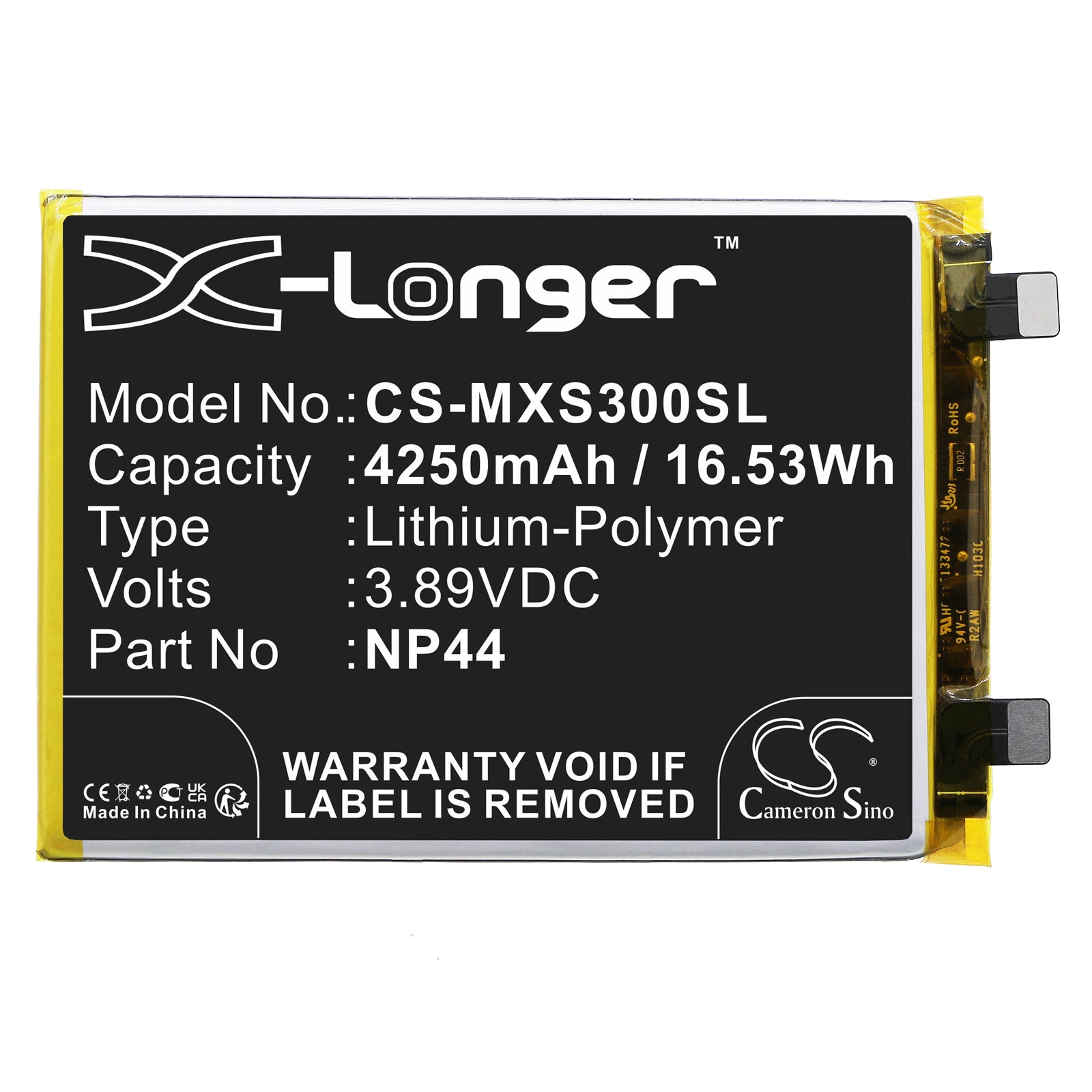 Li-Polymer, Mobile, SmartPhone Battery fits Motorola Moto S30 Pro, Xt2243-2, 3.89V, 4250mAh Mobile & SmartPhone Cameron Sino Technology Limited