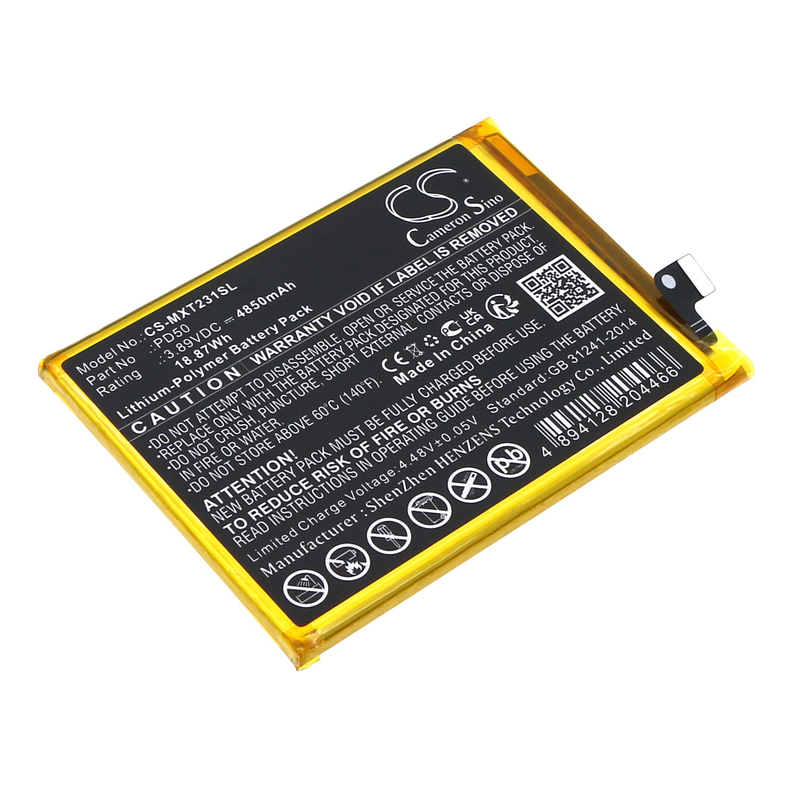 Li-Polymer, Mobile, SmartPhone Battery fits Motorola Moto G Power 5g, Xt2311, 3.89V, 4850mAh Mobile & SmartPhone Cameron Sino Technology Limited