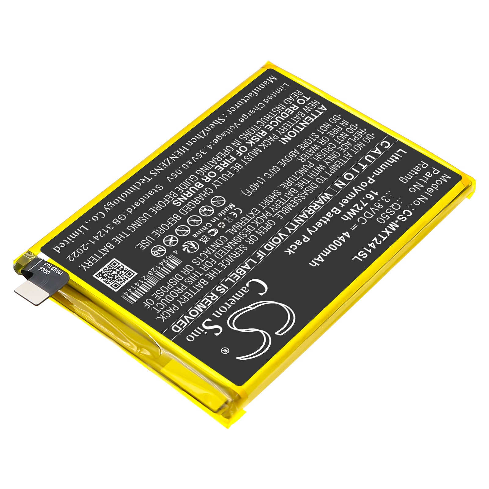 3.8V, Li-Polymer, 4400mAh, Battery fits Motorola Moto G Stylus 5G, XT2419 (2024), 16.72Wh Mobile, SmartPhone Cameron Sino Technology Limited
