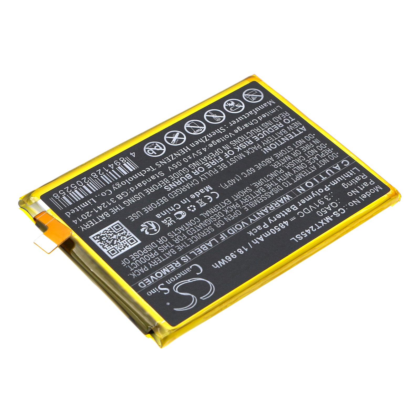 Li-Polymer, Mobile, SmartPhone Battery fits Motorola Moto G24 Power 4g, Moto G24 Power 4g 2024, 3.91V, 4850mAh Mobile & SmartPhone Cameron Sino Technology Limited