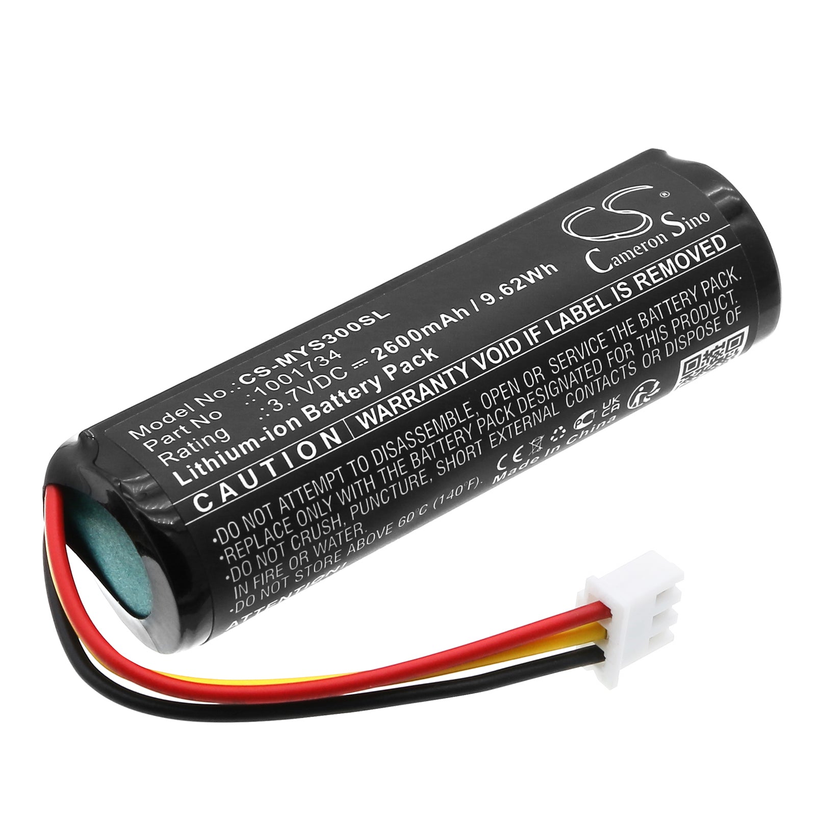 3.7V, Li-ion, 2600mAh, Battery fits Envitec 1001844, MySign O O2 Meter, 9.62Wh Medical Cameron Sino Technology Limited
