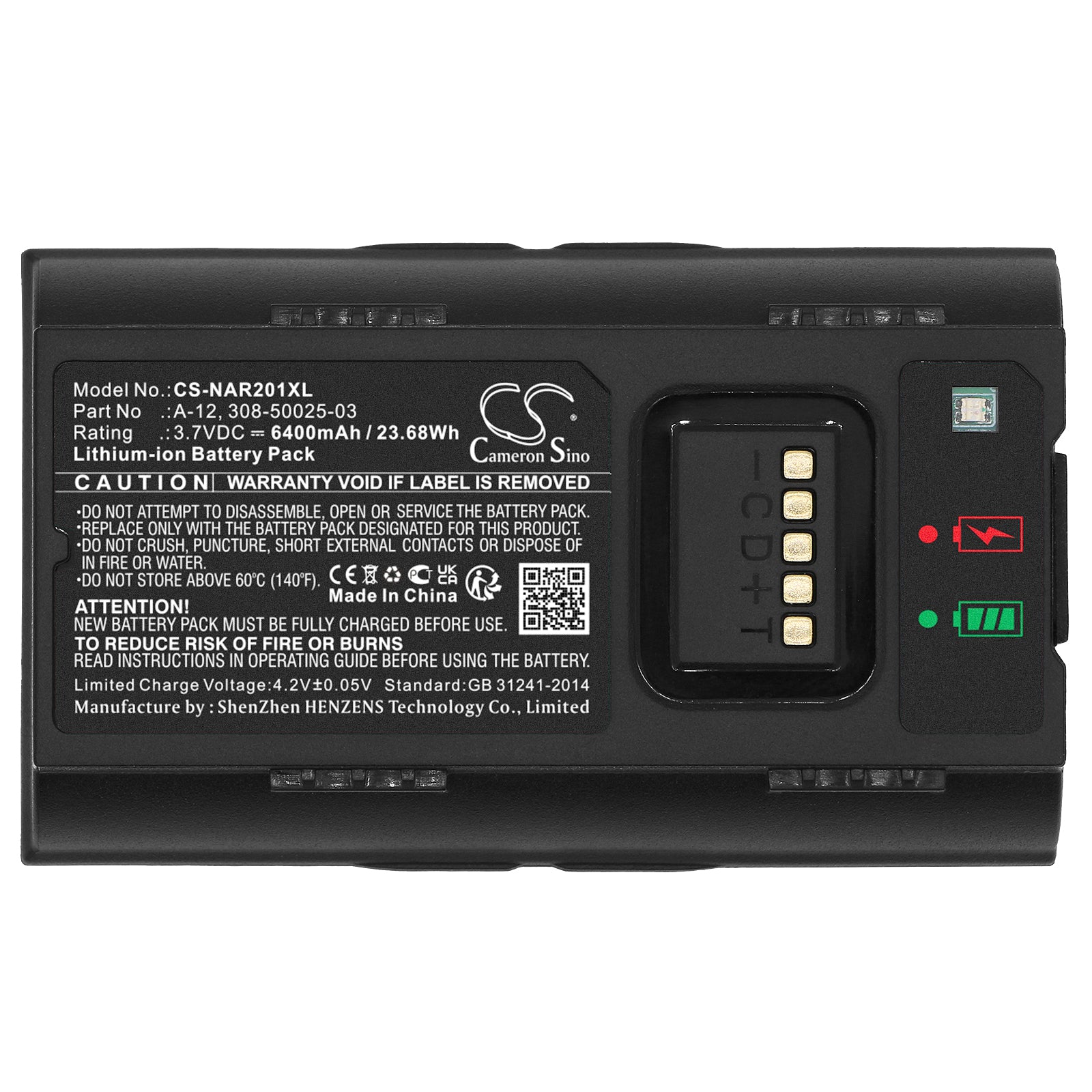 Li-ion, Home Security Camera Battery fits Arlo Avd2001, Essential Smart Wired Video Do, 3.7V, 6400mAh Home Security Camera Cameron Sino Technology Limited