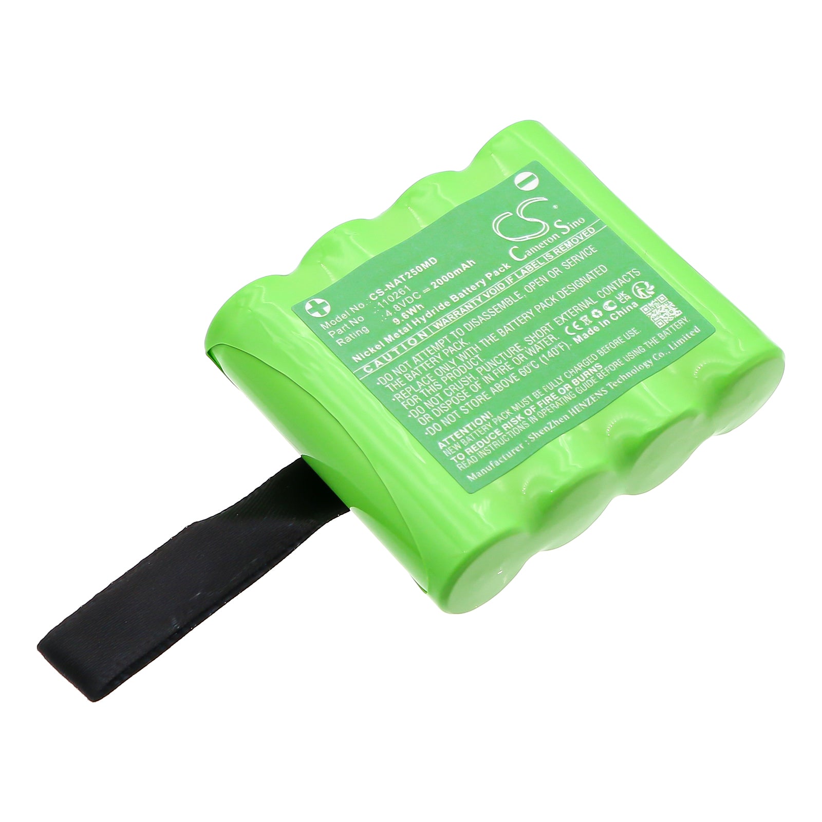 4.8V, Ni-MH, 2000mAh, Battery fits Nonin Palm Sat 2500 Pulse Oximeter, Pulseoximeter Palm SAT 2500, 9.6Wh Medical Cameron Sino Technology Limited