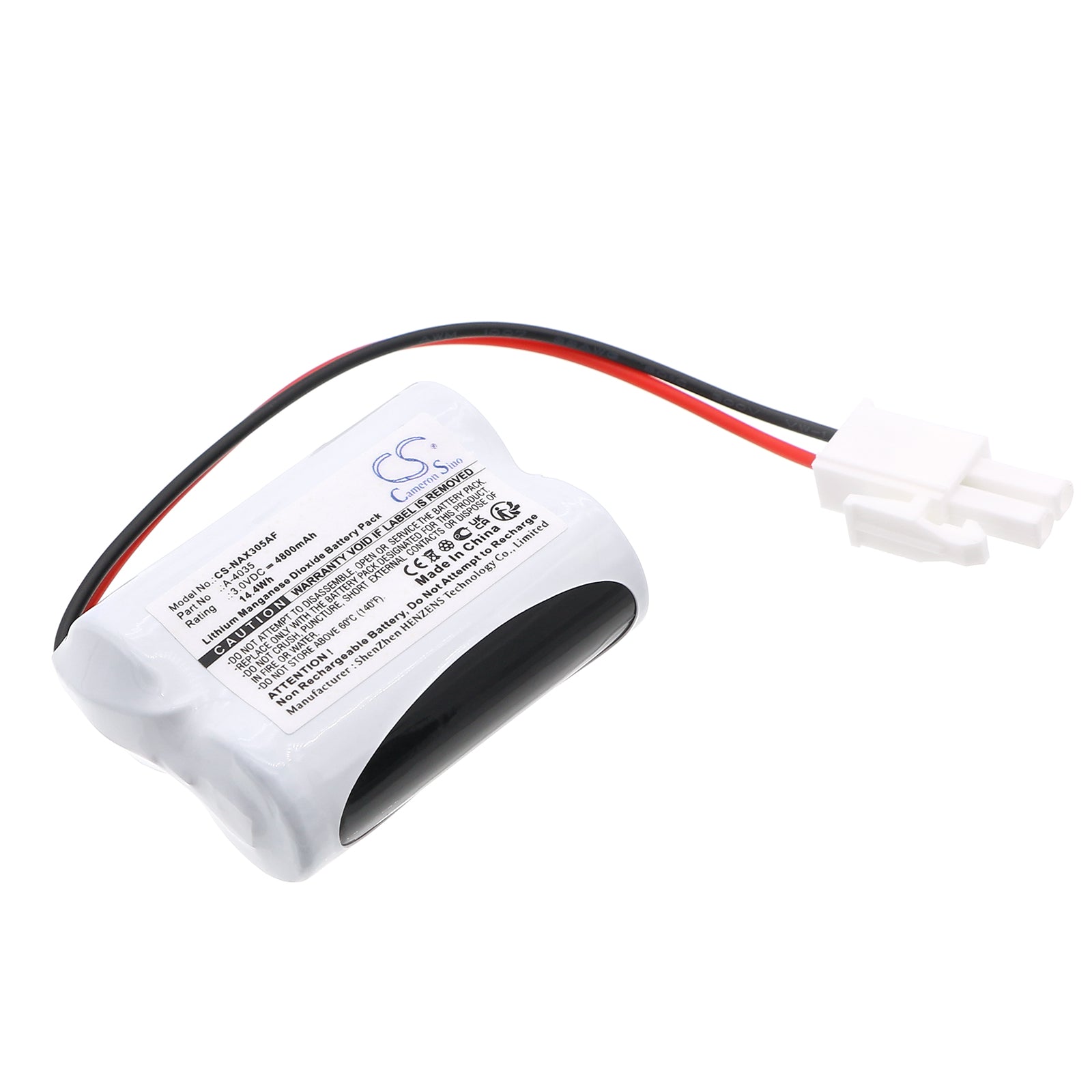 3V, Li-MnO2, 4800mAh, Battery fits INAX IN-AM-90, 14.4Wh Automatic Flusher Cameron Sino Technology Limited