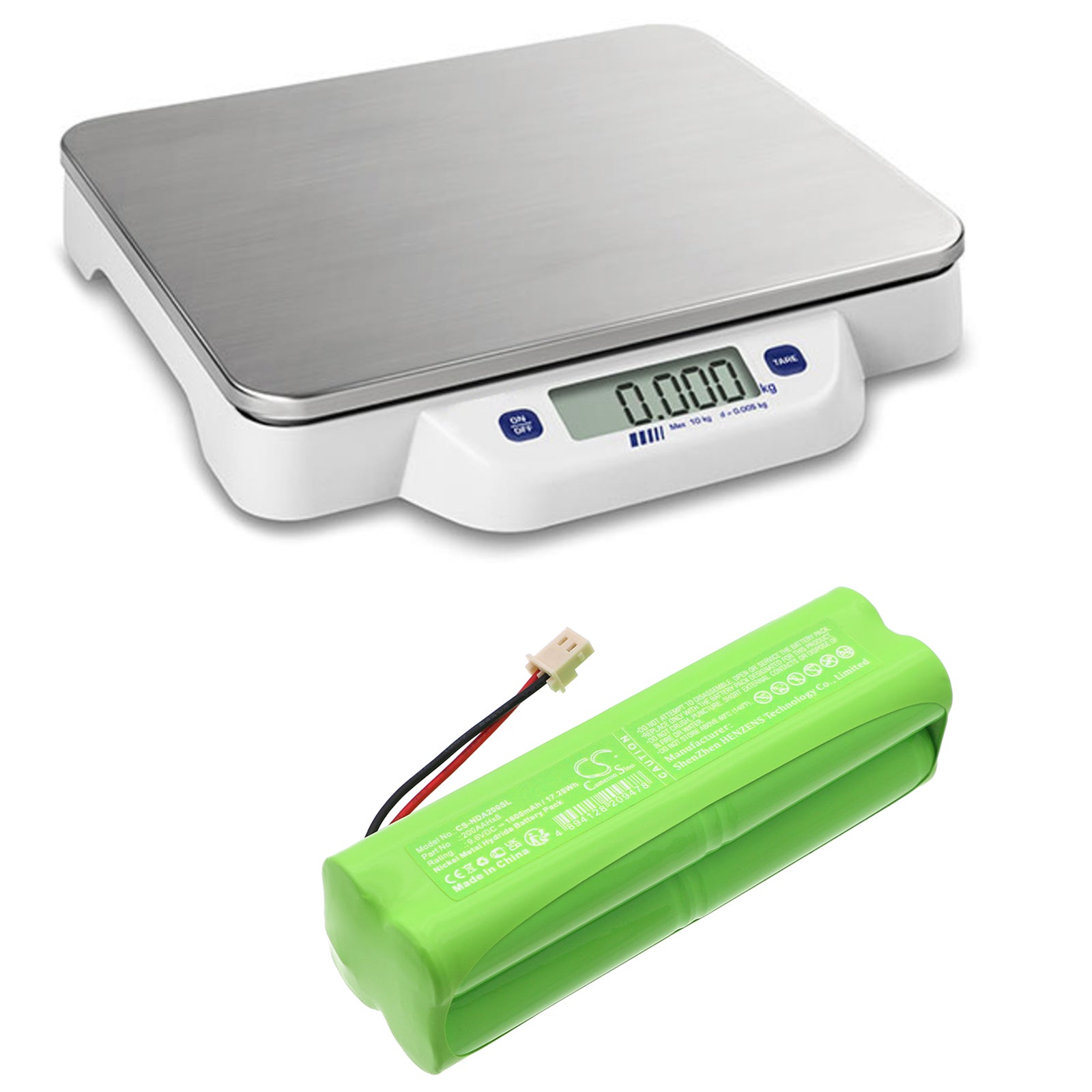 Ni-MH, Electronic Scales Battery fits Kern Ecb, Ece, 9.6V, 1800mAh Electronic Scales Cameron Sino Technology Limited