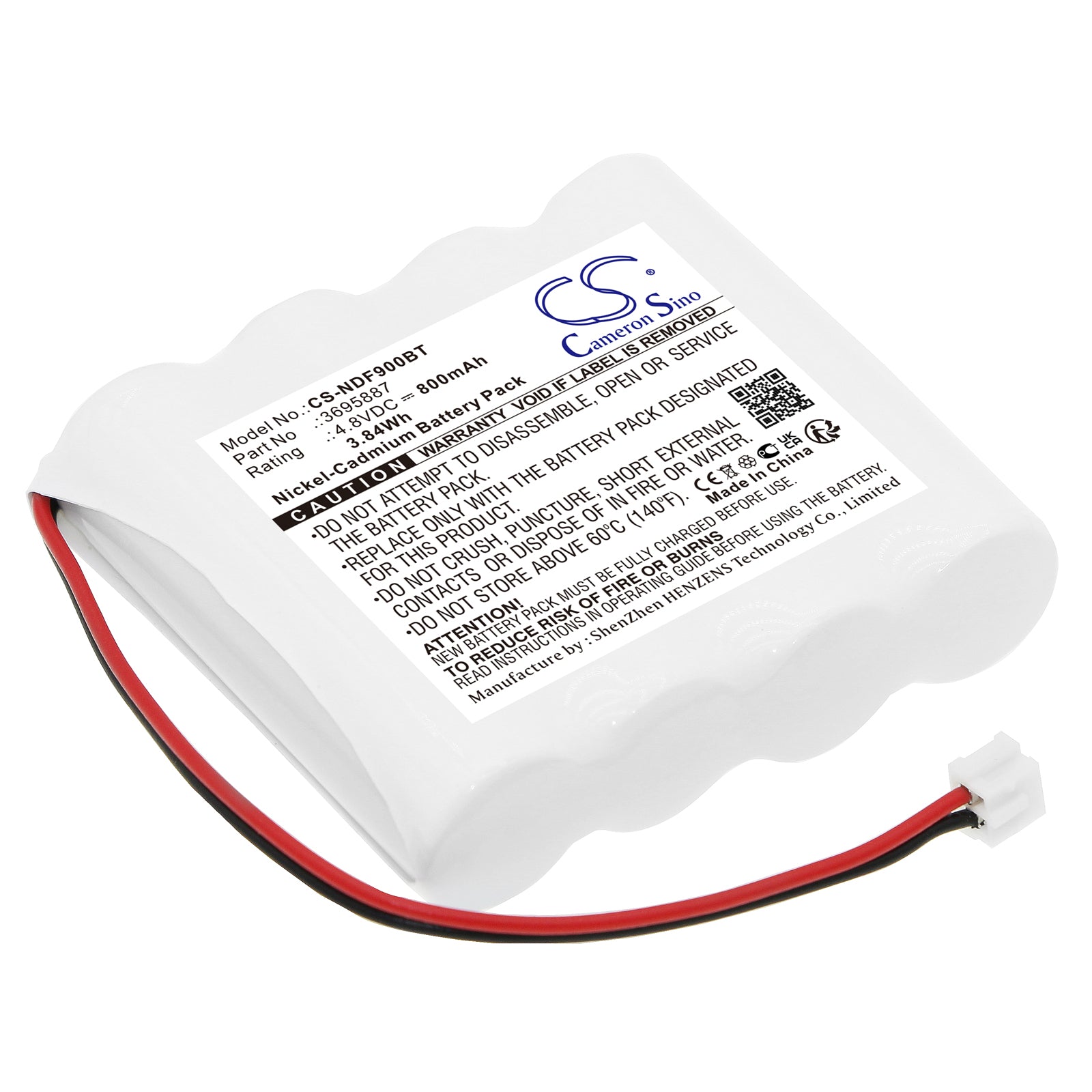 Ni-CD, Alarm System Battery fits Indexa Repeater 9000fr 35516, 4.8V, 800mAh Alarm System Cameron Sino Technology Limited