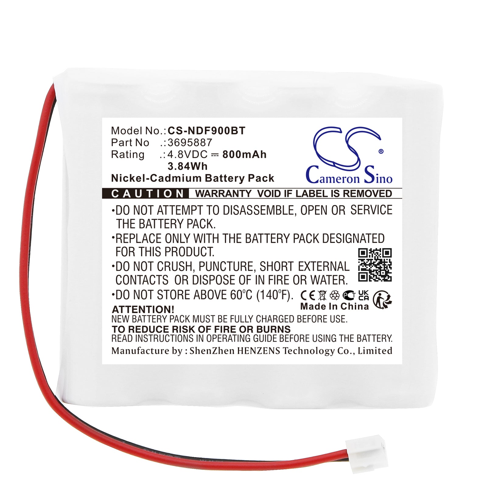 Ni-CD, Alarm System Battery fits Indexa Repeater 9000fr 35516, 4.8V, 800mAh Alarm System Cameron Sino Technology Limited