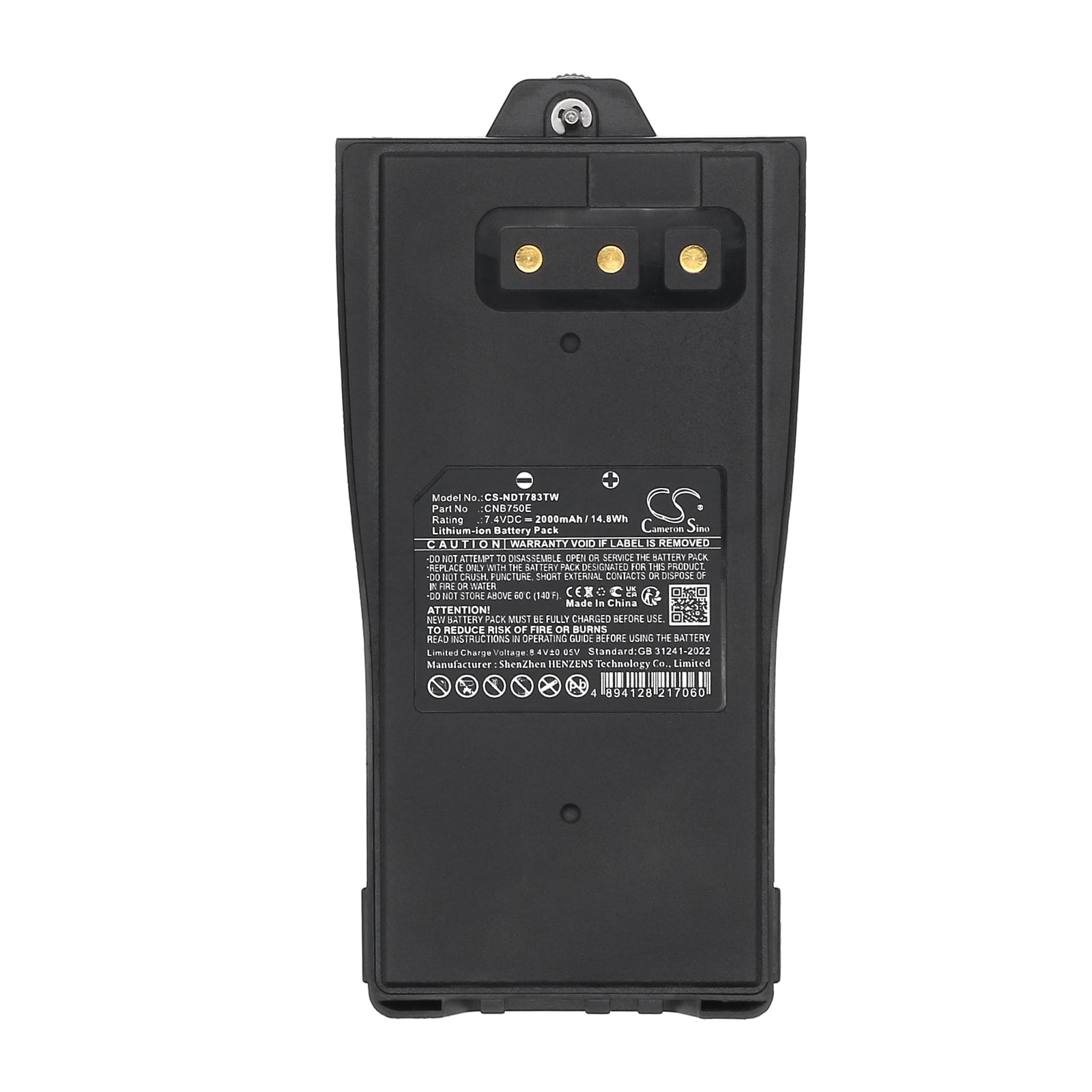 7.4V, Li-ion, 2000mAh, Battery fits Entel HT640, HT642, 14.8Wh Two-Way Radio Cameron Sino Technology Limited