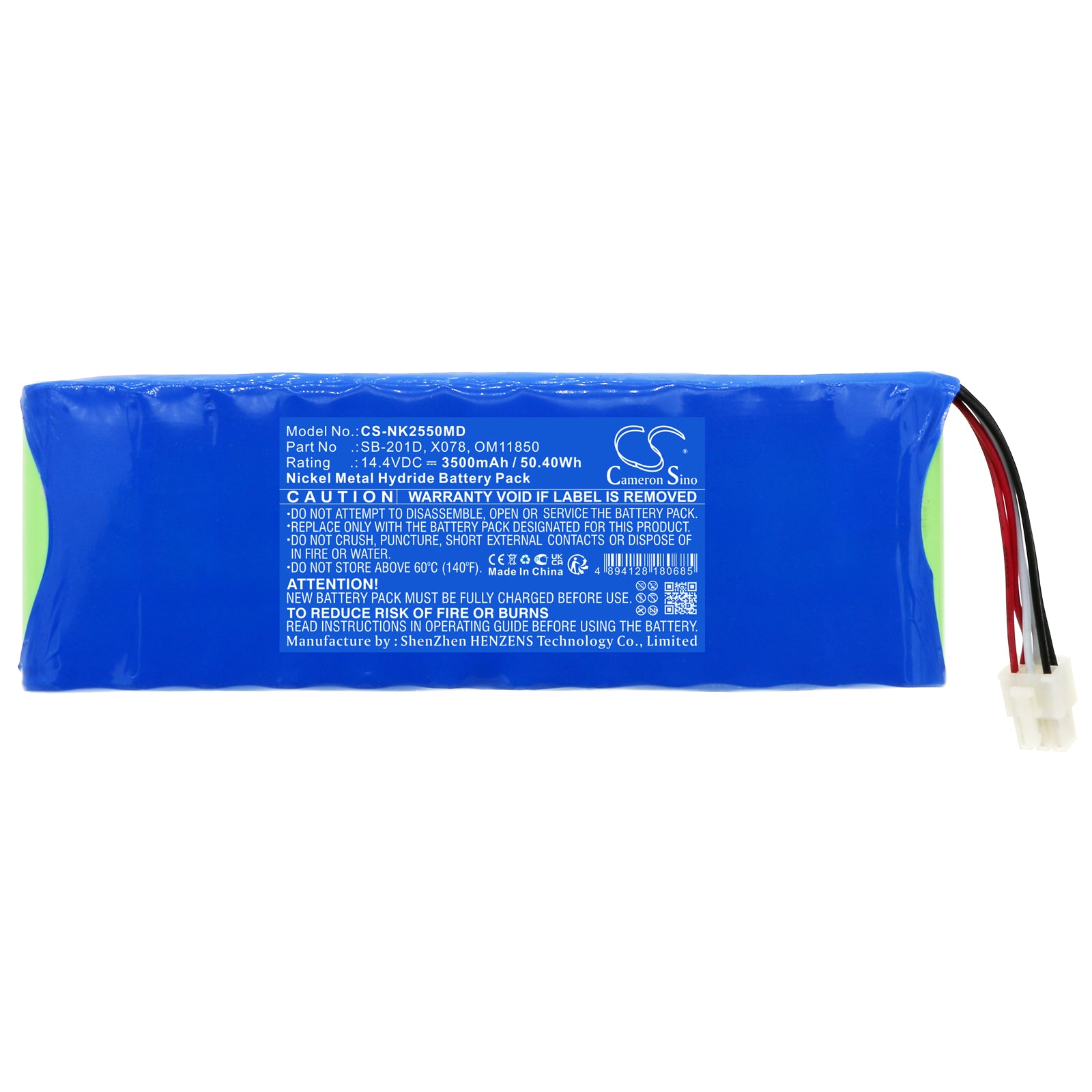 Ni-MH, Medical Battery fits Nihon Kohden Cardiofax G Ecg-2550 Monitor, 14.4V, 3500mAh Medical Cameron Sino Technology Limited