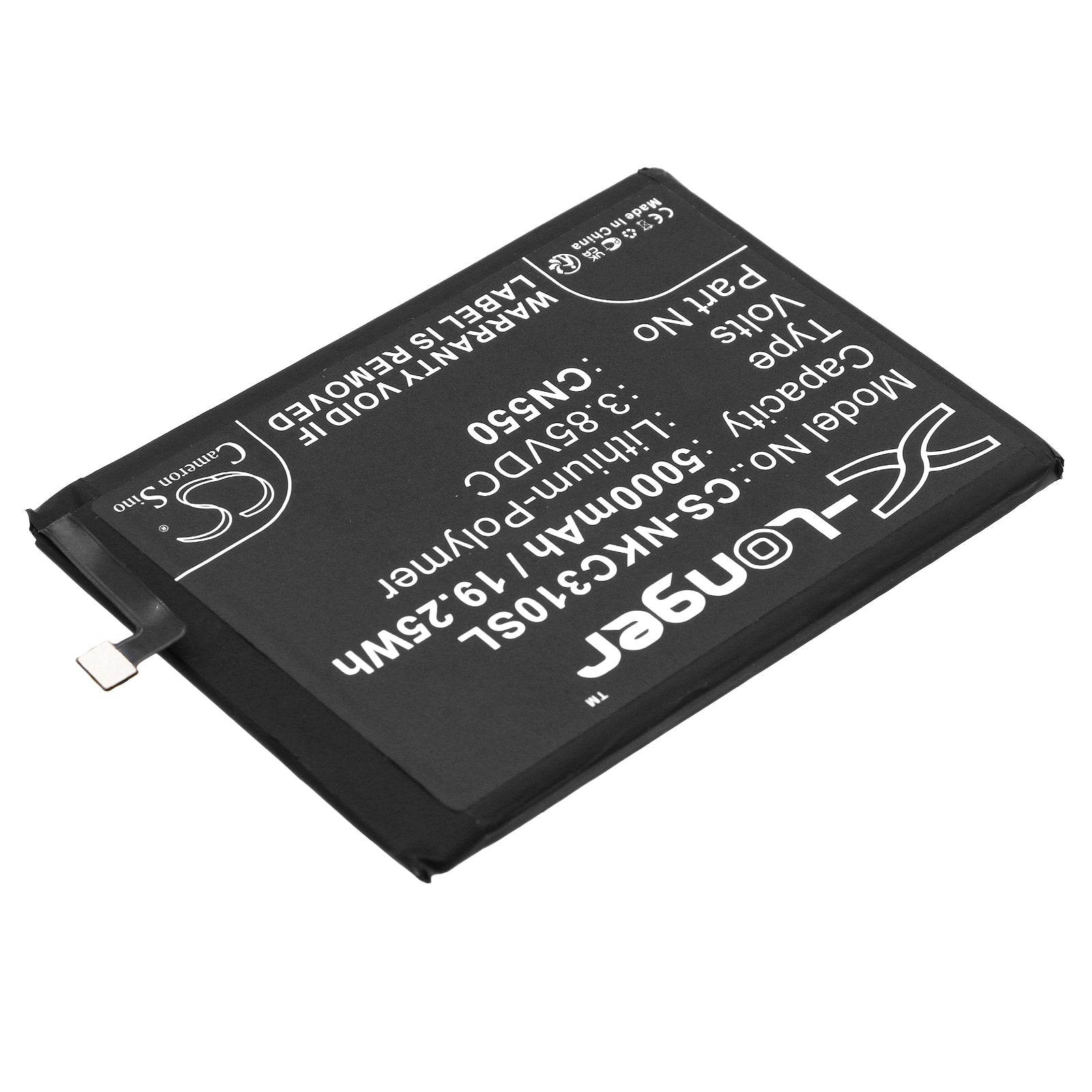 Li-Polymer, Mobile, SmartPhone Battery fits Nokia C31, G22, 3.85V, 5000mAh Mobile, SmartPhone Cameron Sino Technology Limited