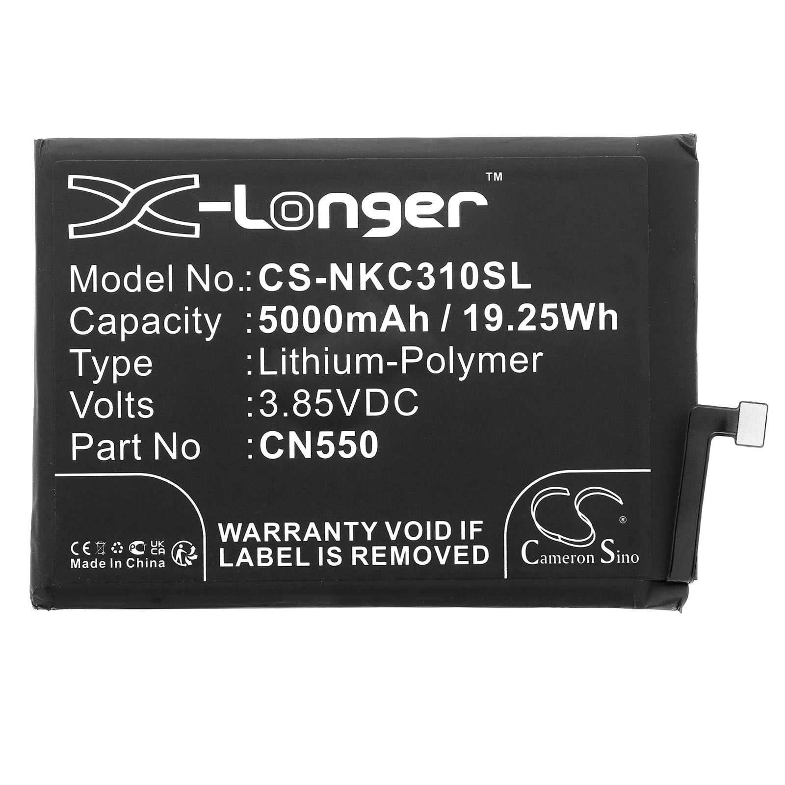 Li-Polymer, Mobile, SmartPhone Battery fits Nokia C31, G22, 3.85V, 5000mAh Mobile, SmartPhone Cameron Sino Technology Limited