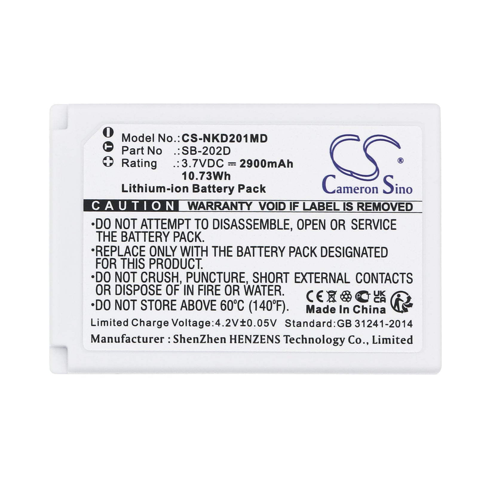 Li-ion, Medical Battery fits Nihon Kohden Cardioair Ecg-2010, 3.7V, 2900mAh Medical Cameron Sino Technology Limited