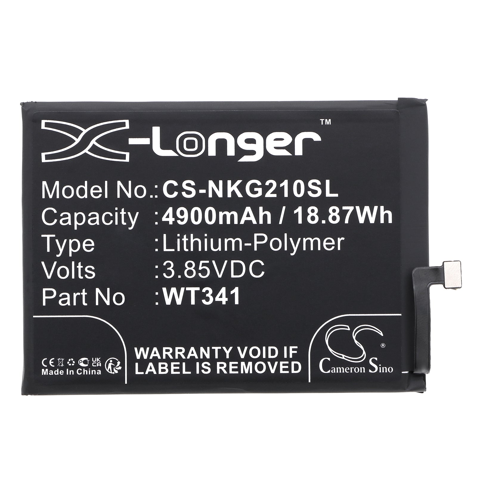 Li-Polymer, Mobile, SmartPhone Battery fits Nokia G21, G21 2022, 3.85V, 4900mAh Mobile, SmartPhone Cameron Sino Technology Limited