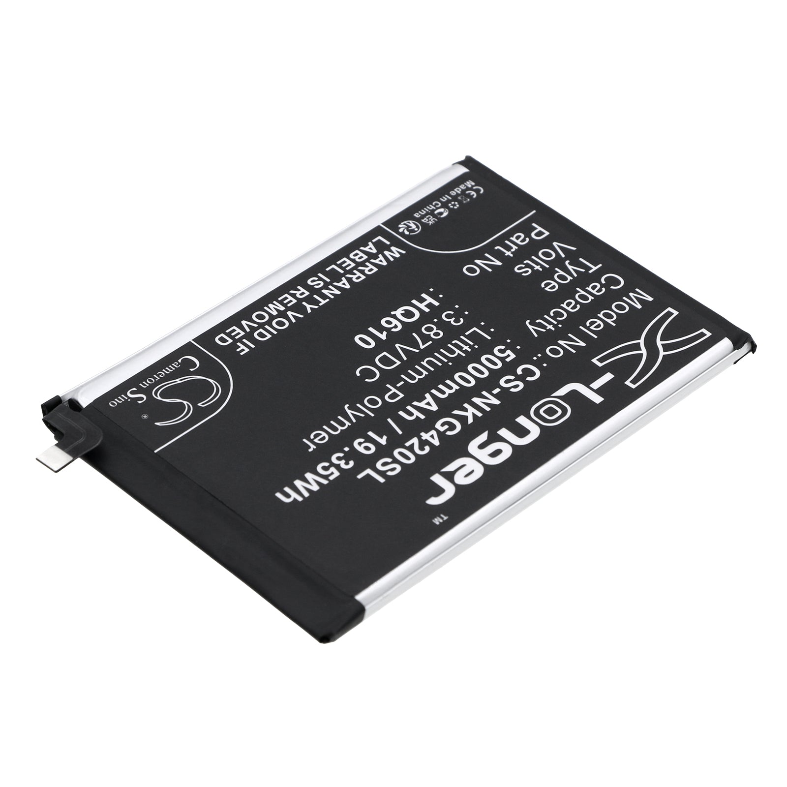 Li-Polymer, Mobile, SmartPhone Battery fits Nokia G42 5g, 3.87V, 5000mAh Mobile, SmartPhone Cameron Sino Technology Limited